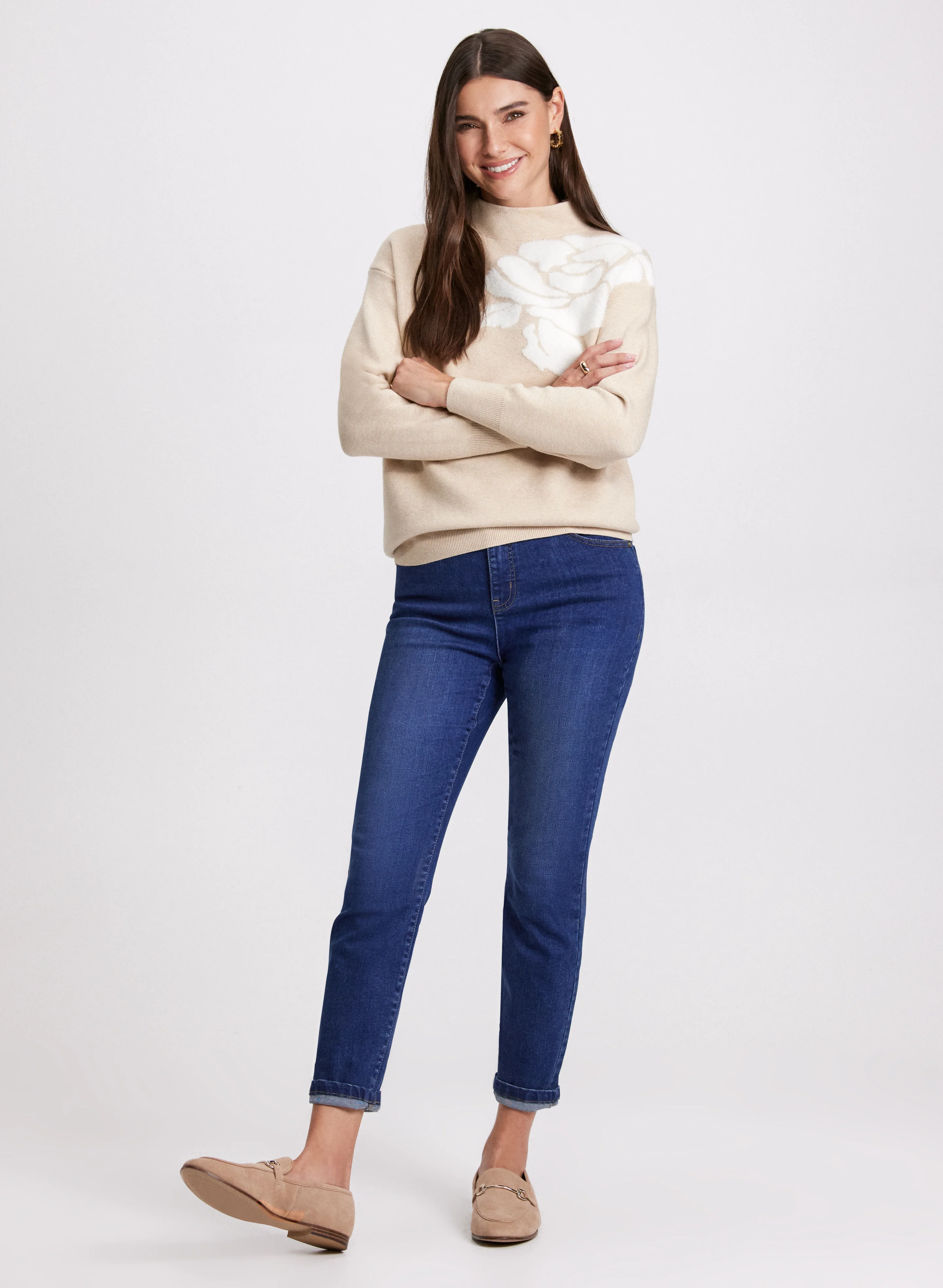 Floral Jacquard Sweater - Image 2