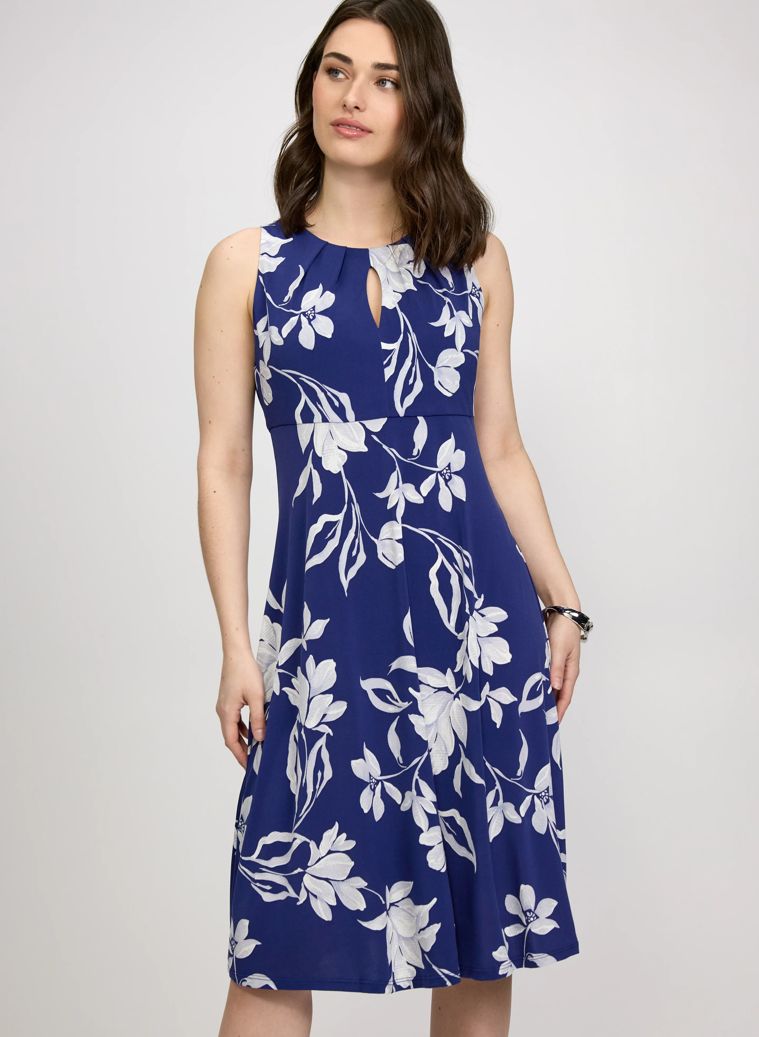 Floral Jersey Midi Dress - Image 7