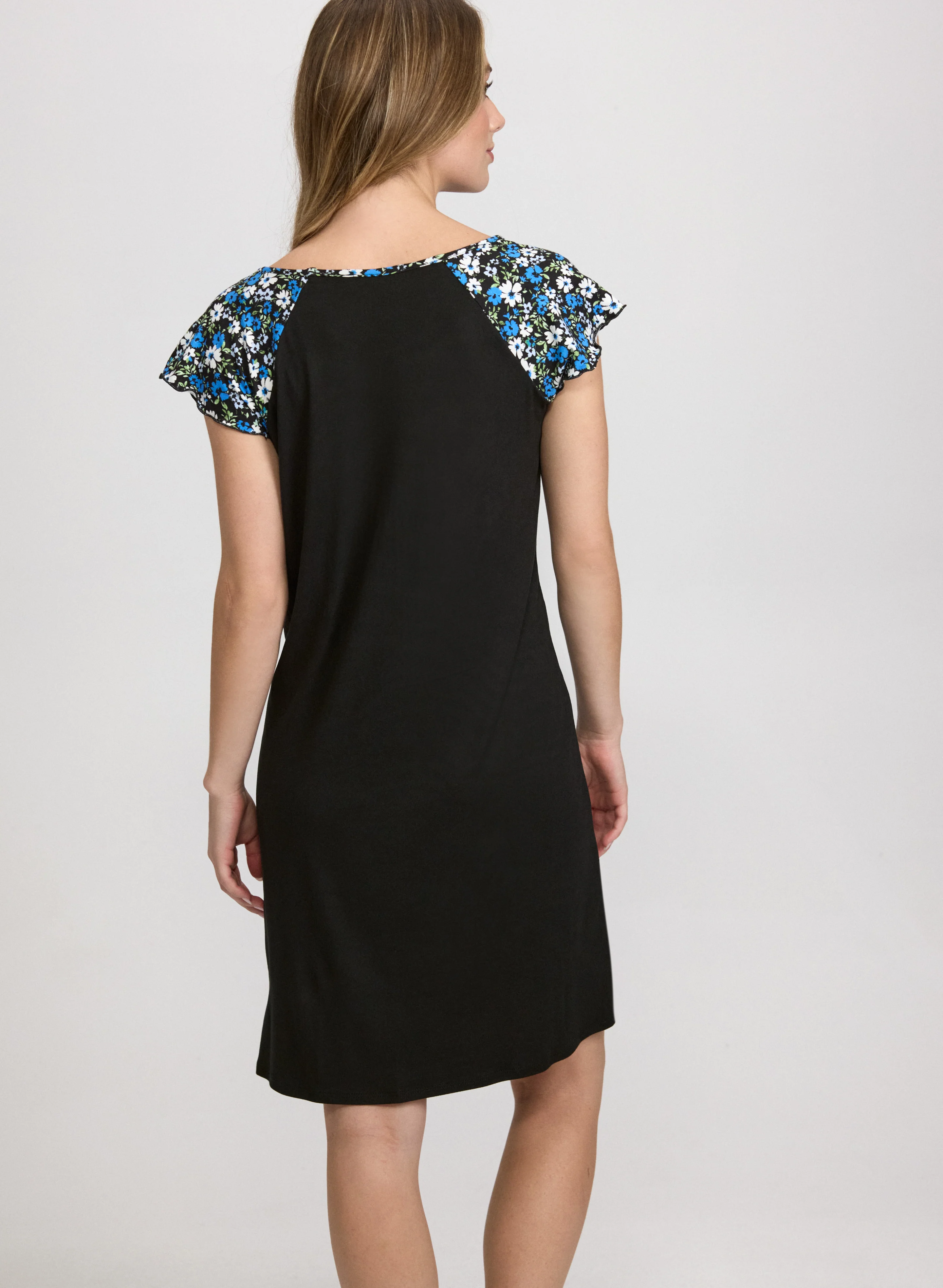 Floral Jersey Night Dress - Image 4