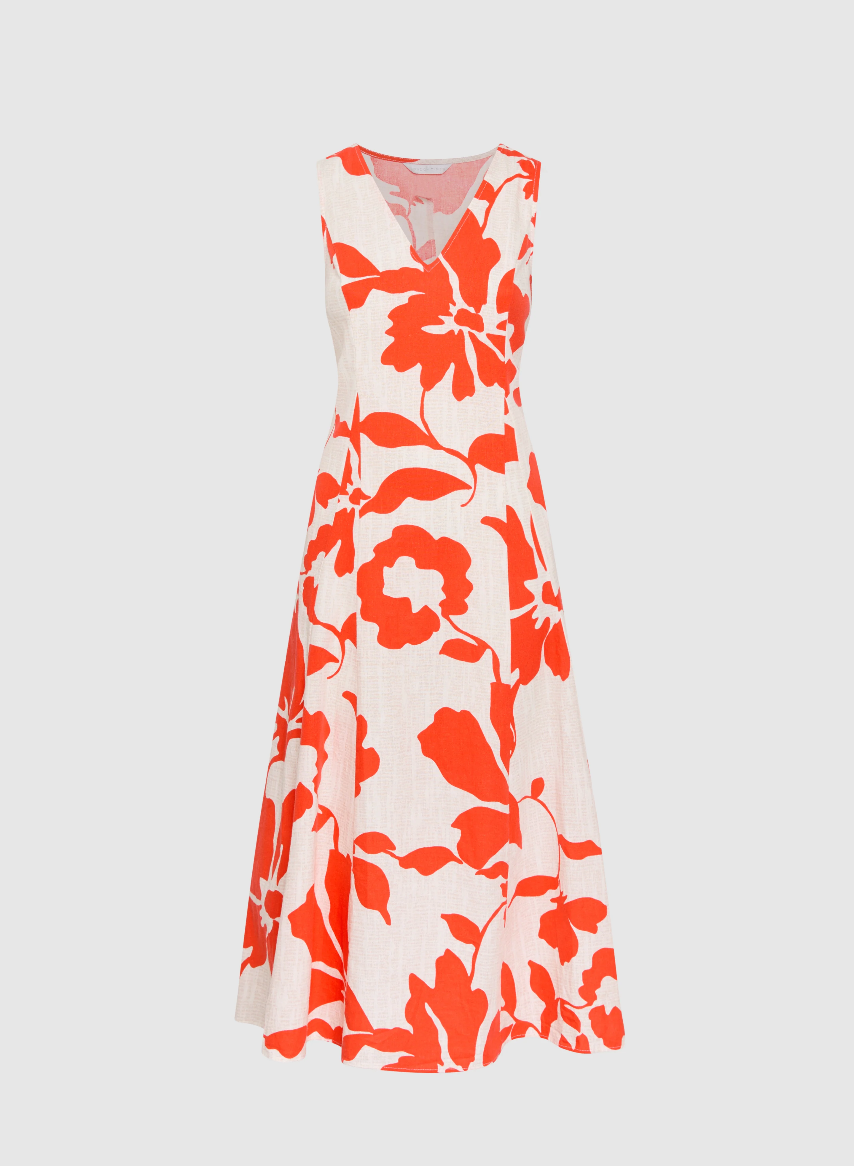 Floral Linen-Blend Dress - Image 6