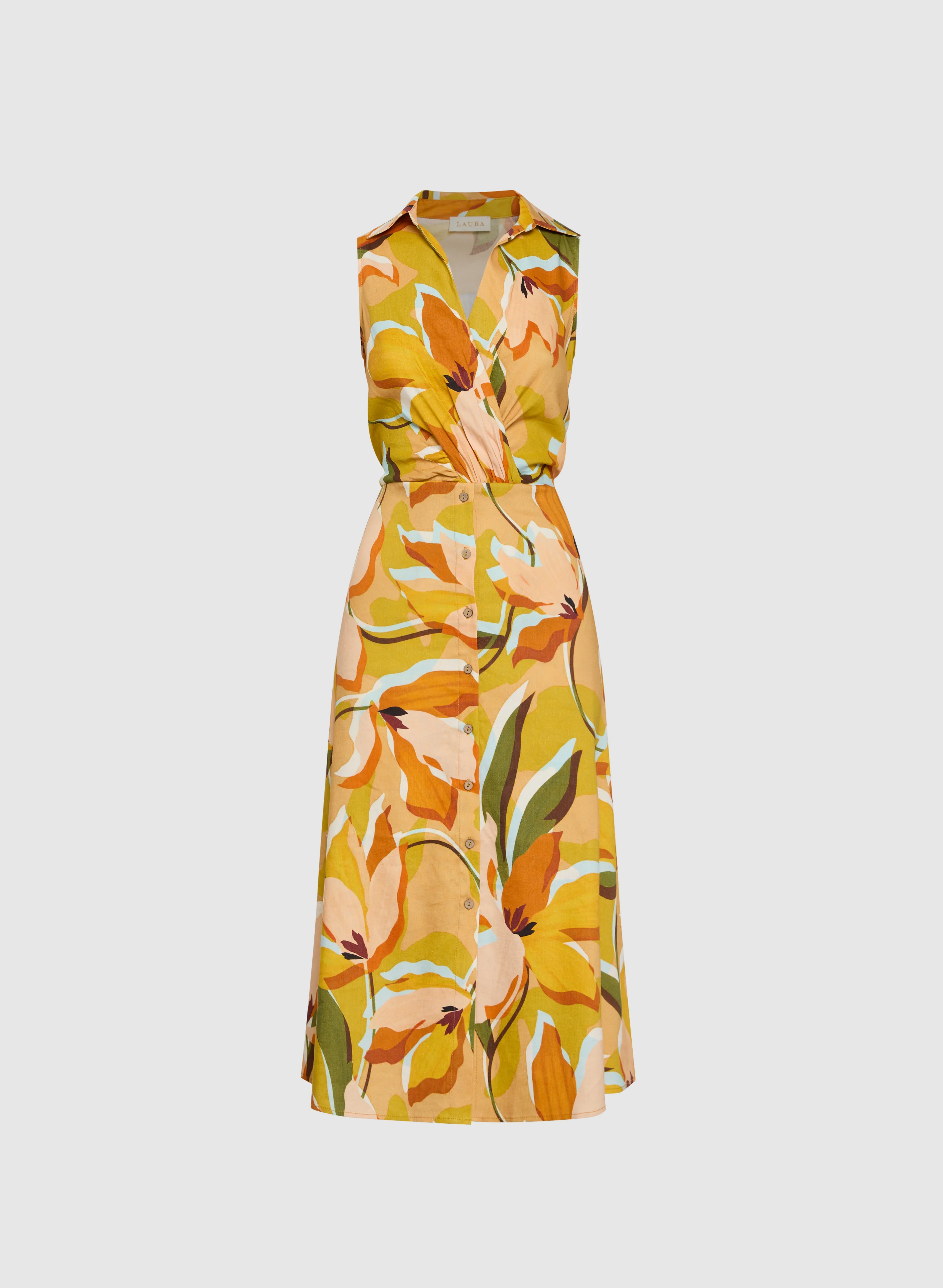 Floral Linen-Blend Dress - Image 5