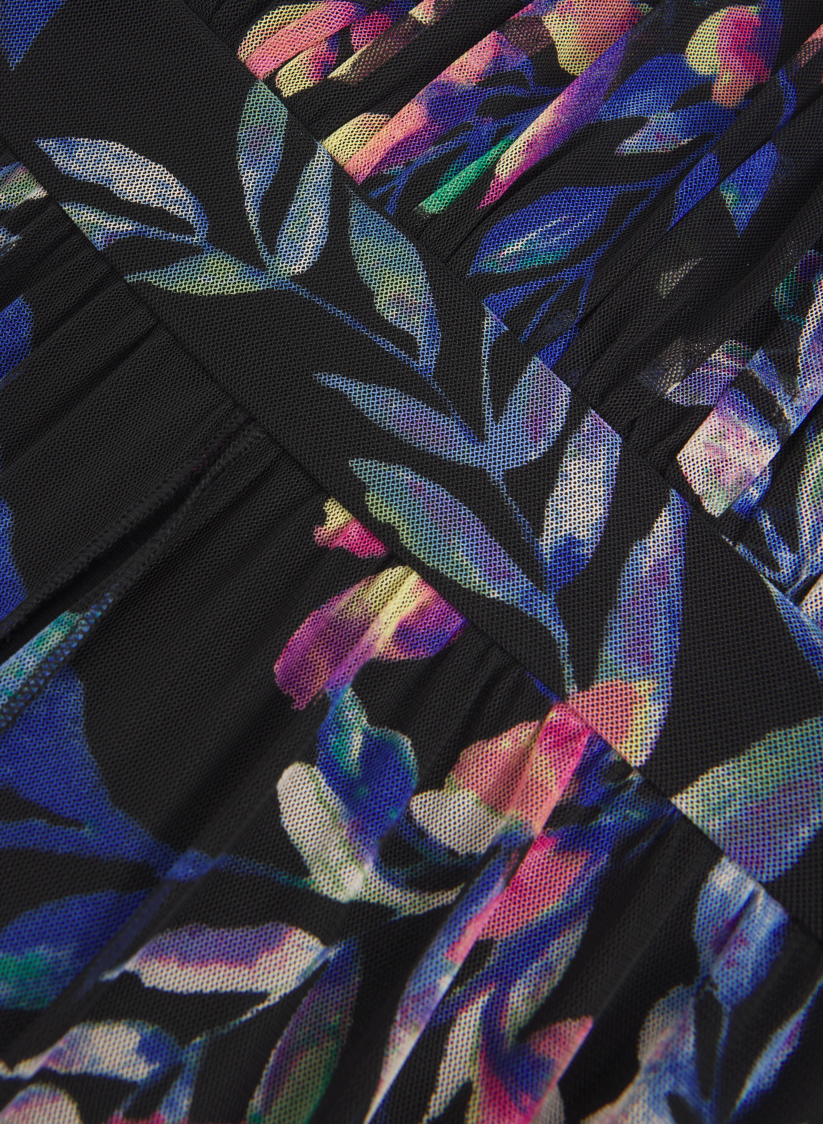 Floral Mesh Overlay Dress - Image 7