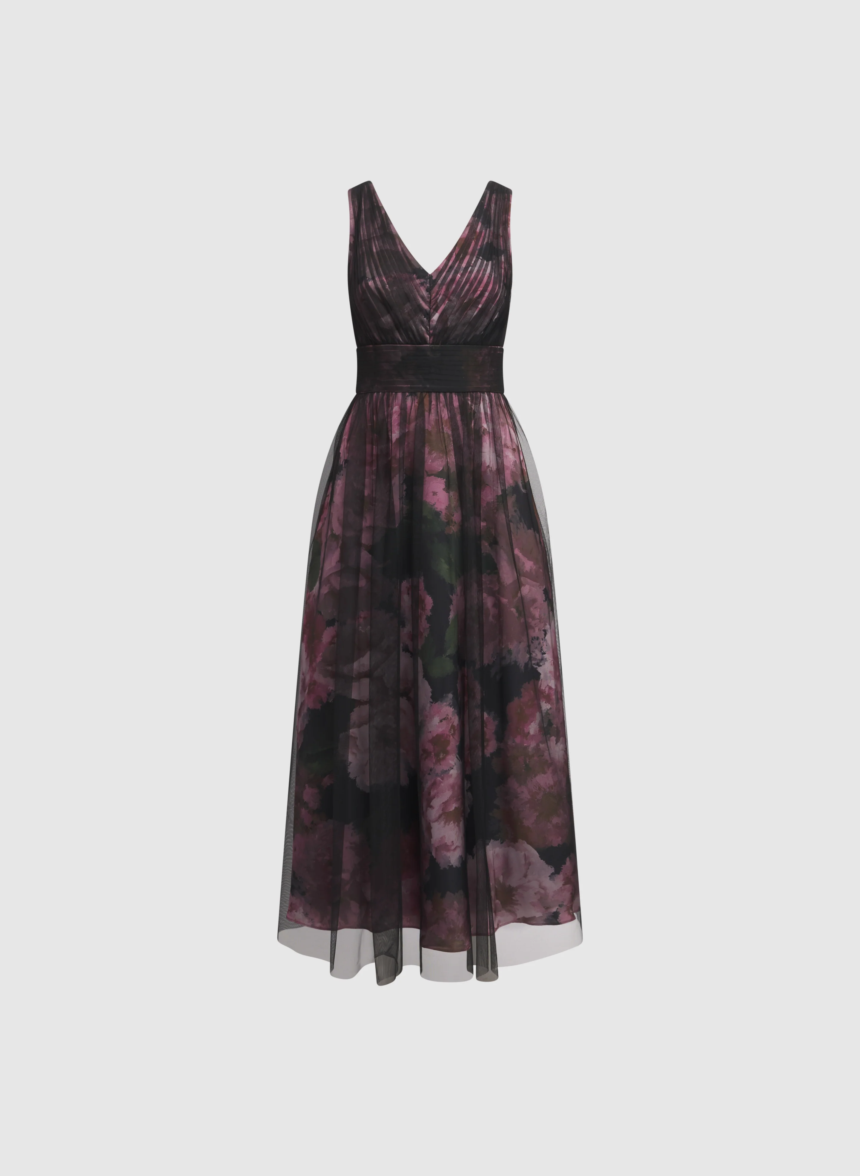Floral Mesh Overlay Dress - Image 5