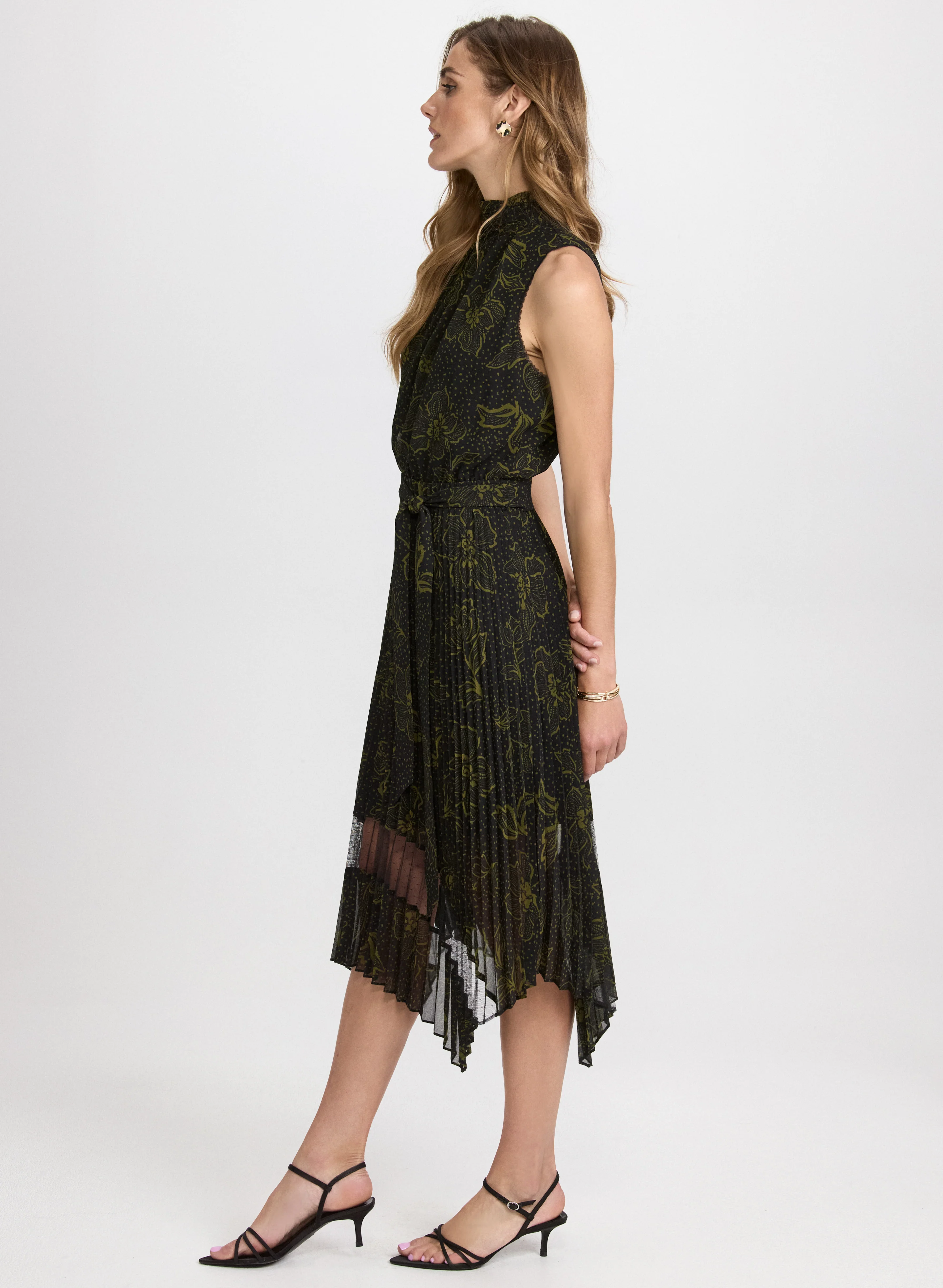 Floral Mock Neck Dress - Image 2