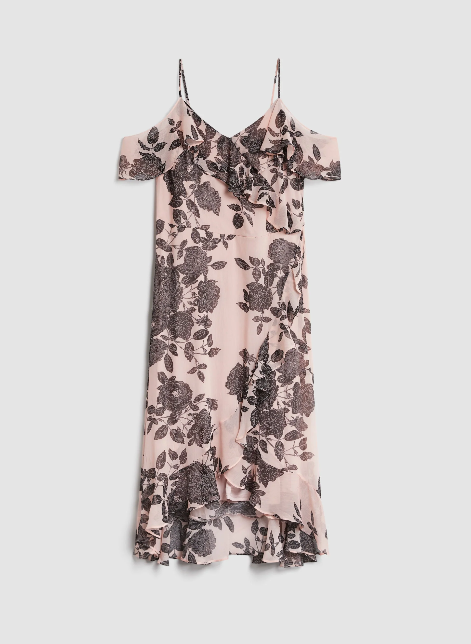 Floral Motif V-Neck Dress - Image 6