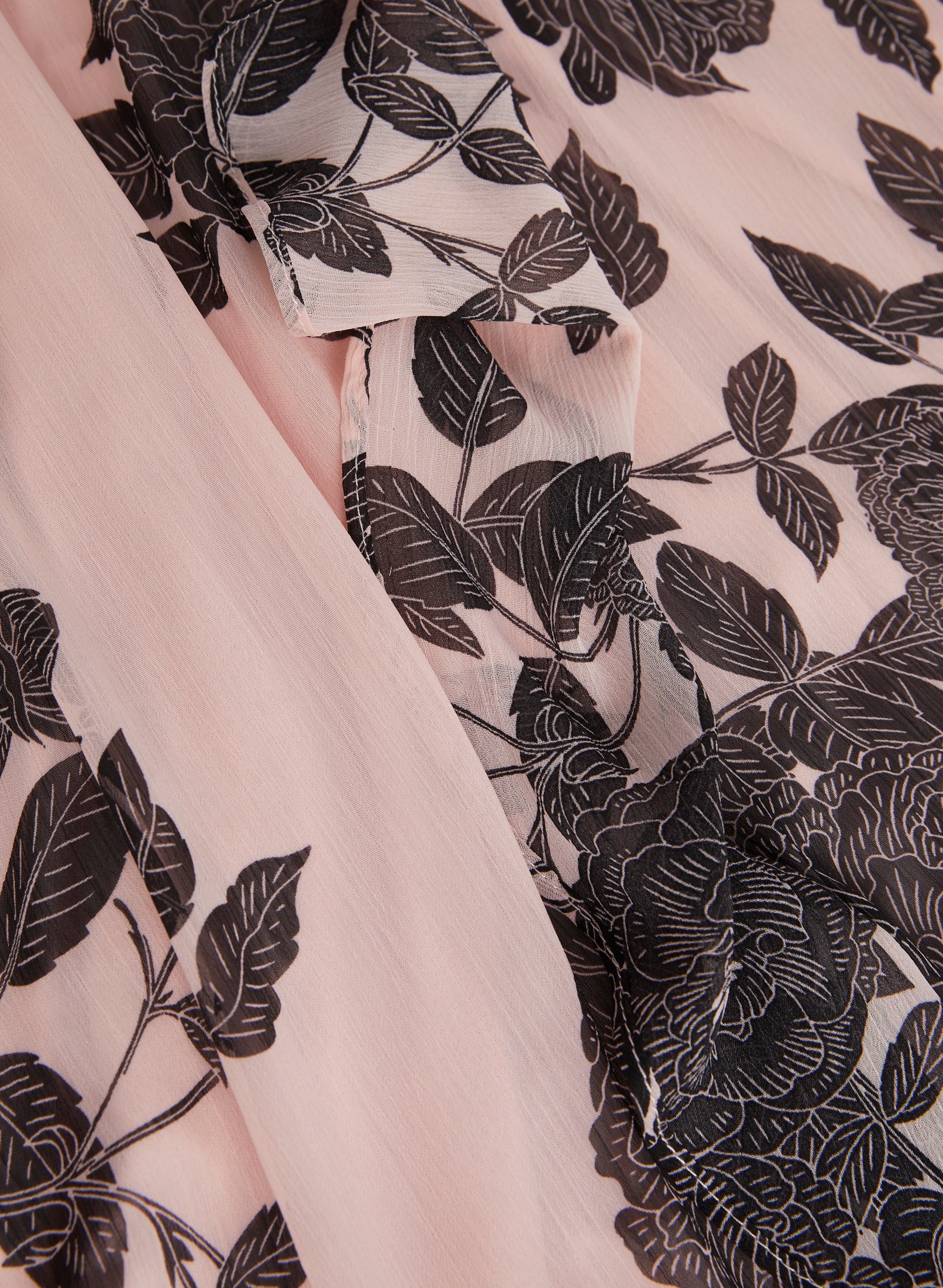 Floral Motif V-Neck Dress - Image 7