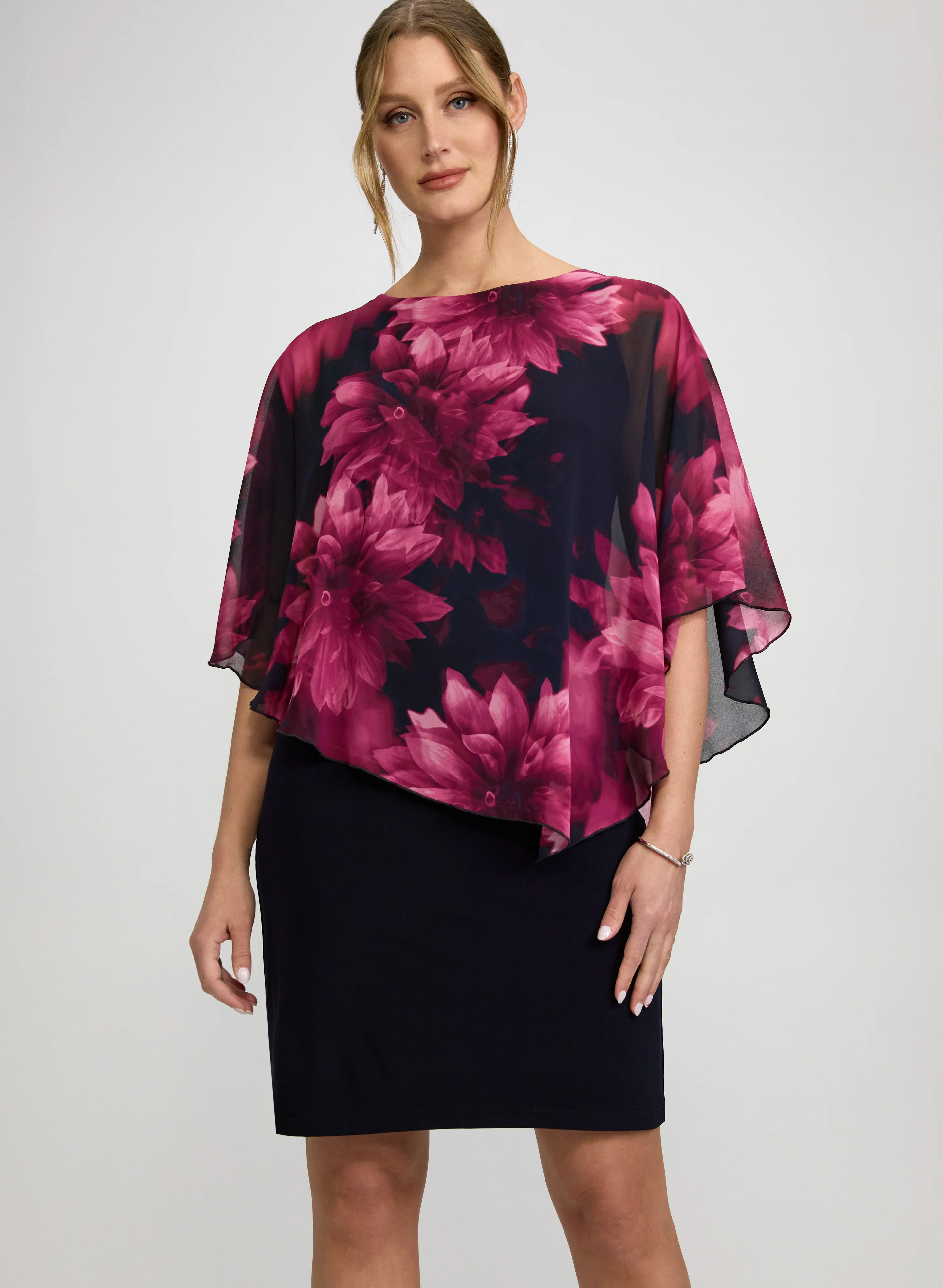 Floral Overlay Dress - Image 4