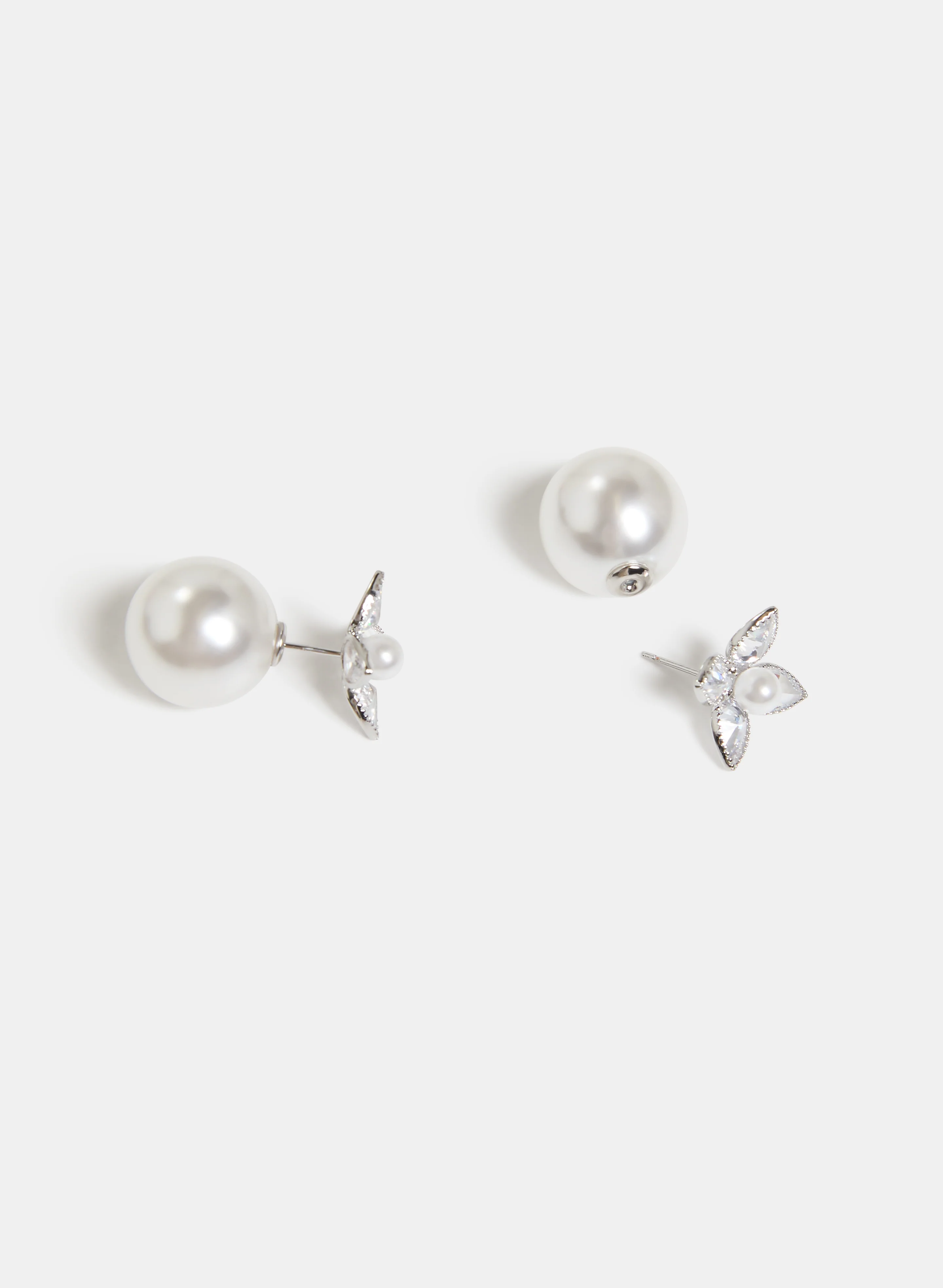 Floral & Pearl Earrings - Image 2