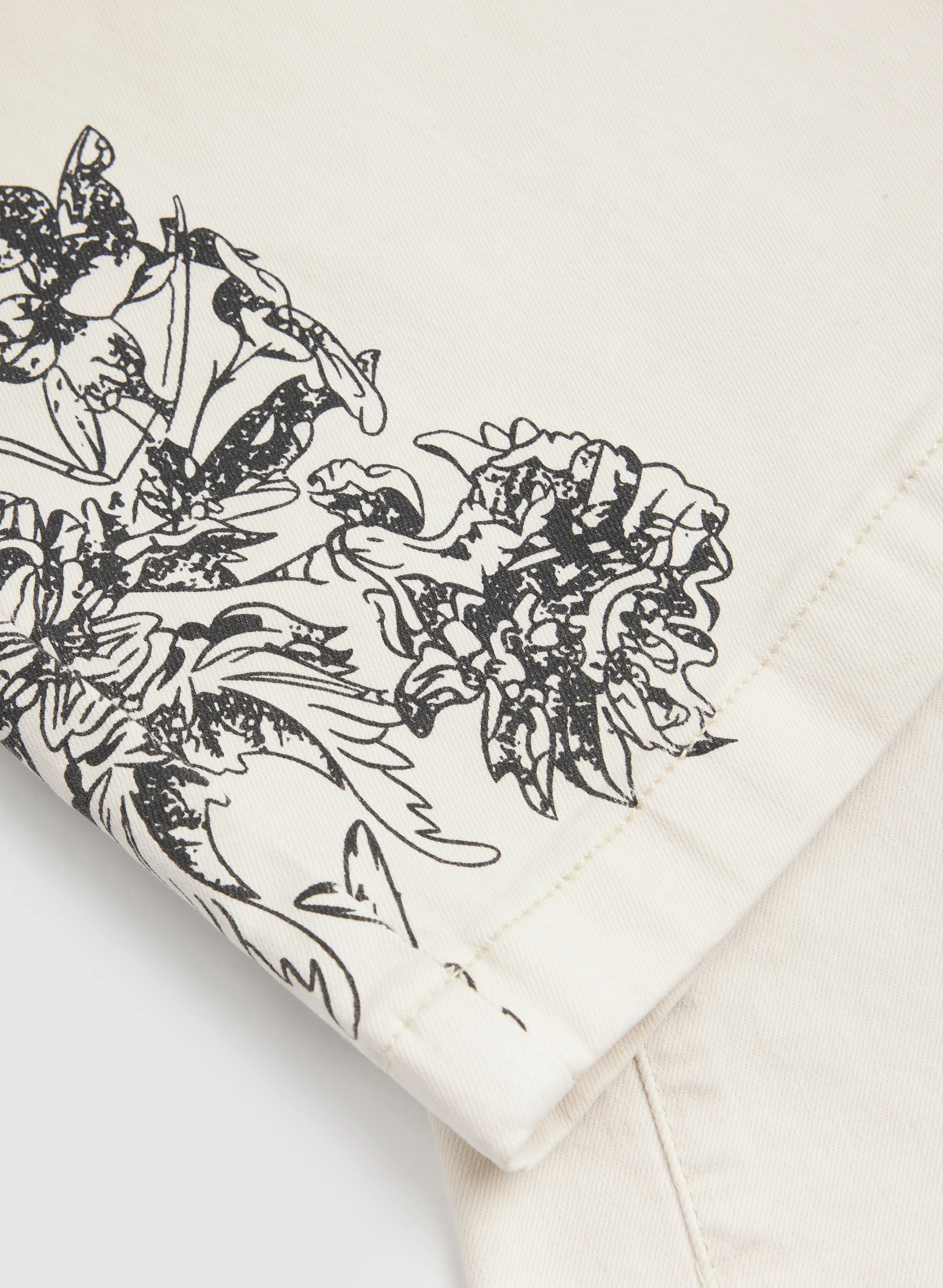 Floral Placement Print Jeans - Image 6