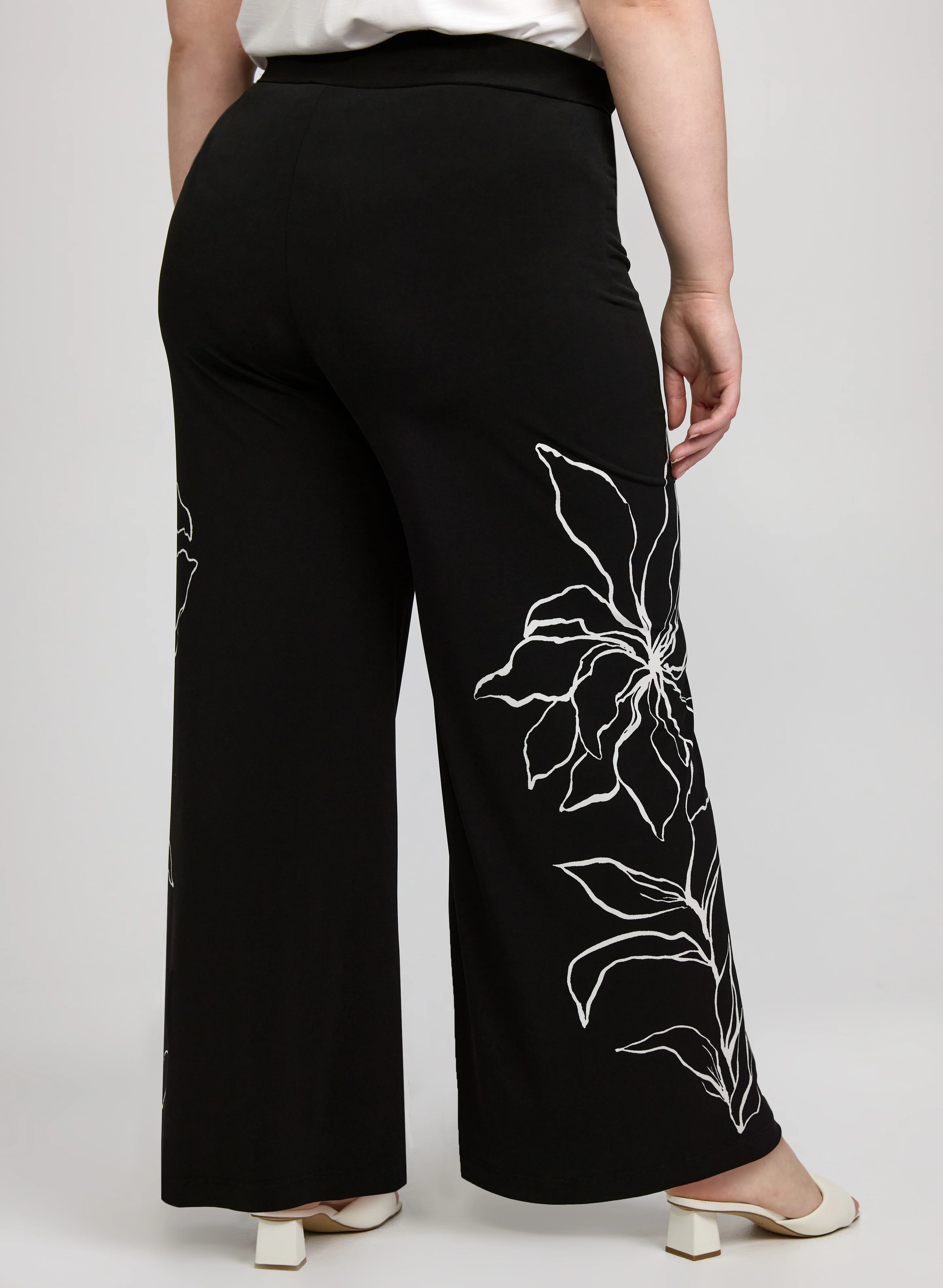 Floral Placement Print Pants - Image 2