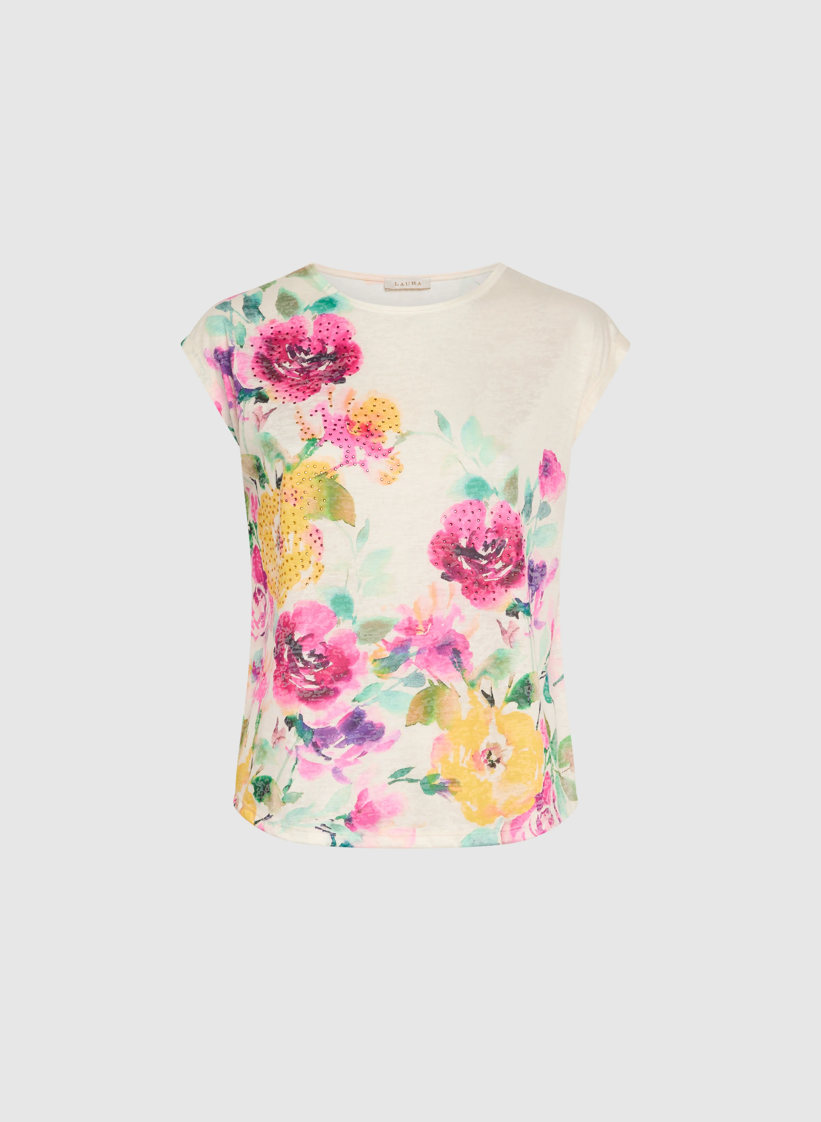 Floral Placement Print T-Shirt - Image 6