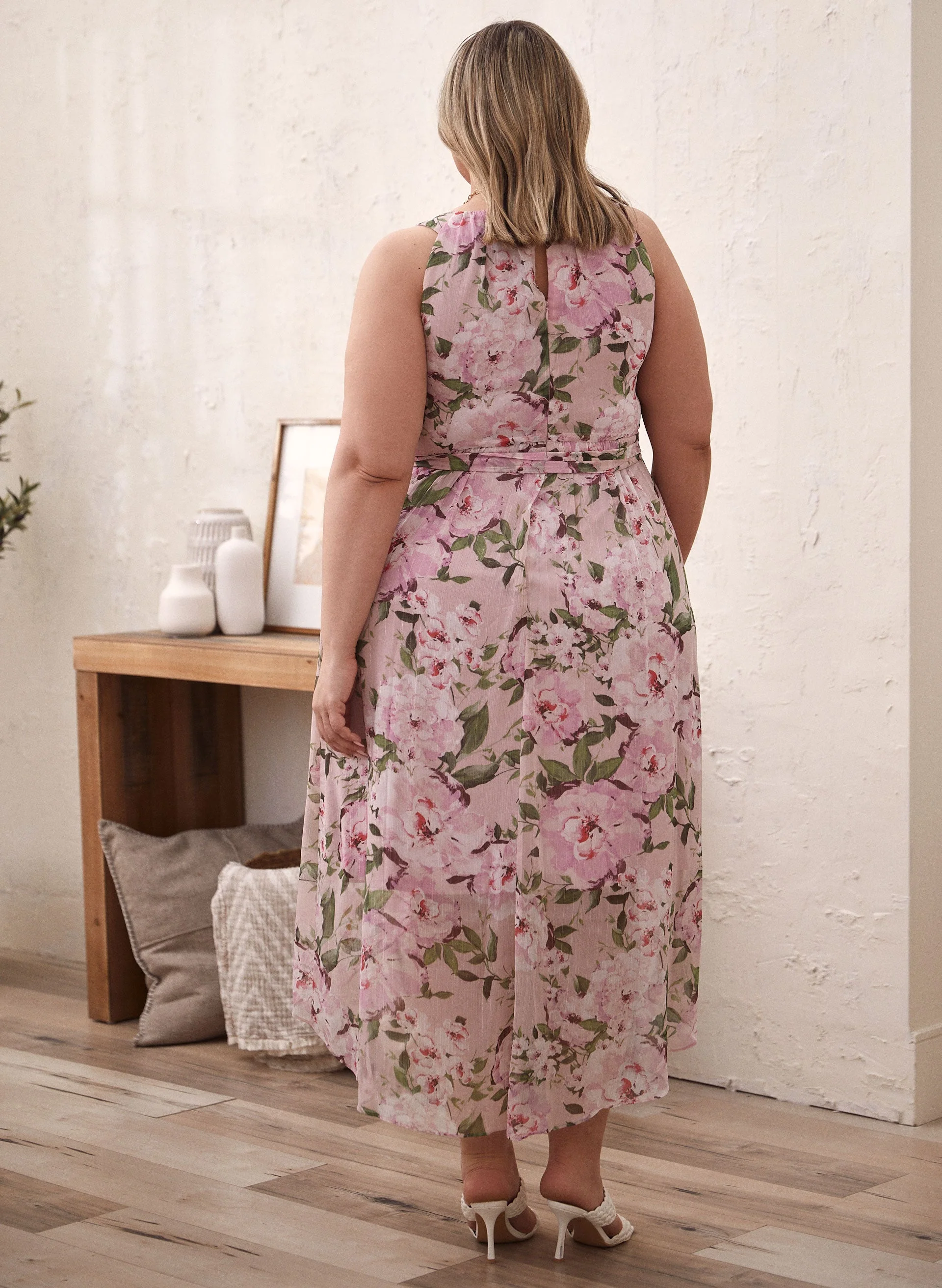 Floral Print Chiffon Dress - Image 2