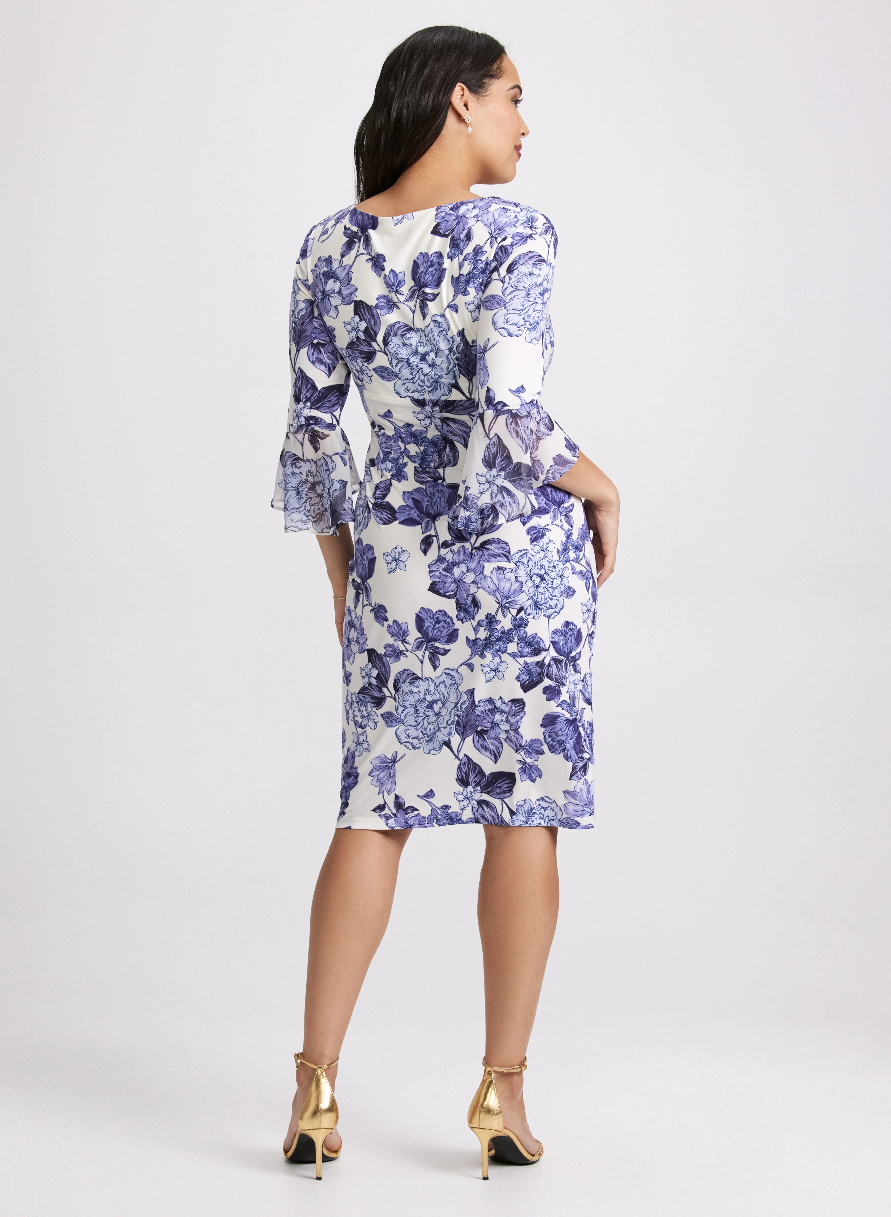 Floral Wrap Dress - Image 4