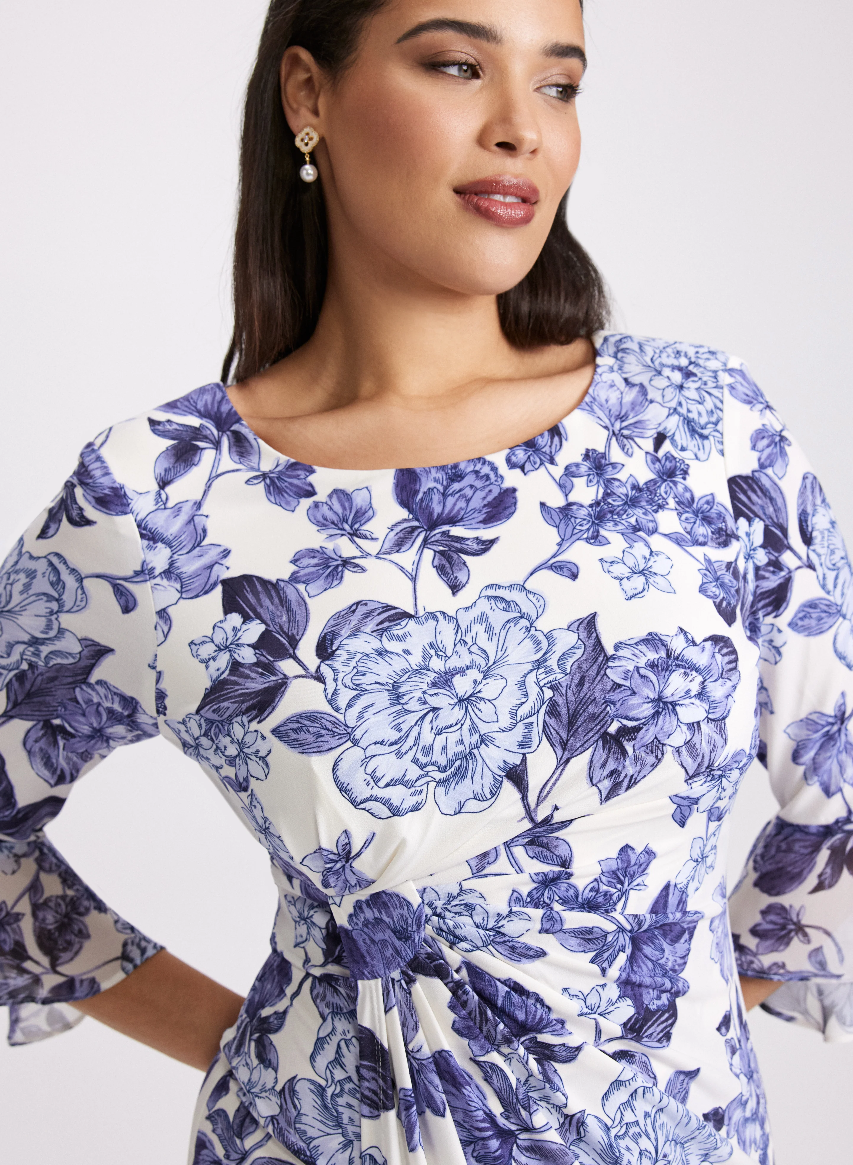 Floral Wrap Dress - Image 7