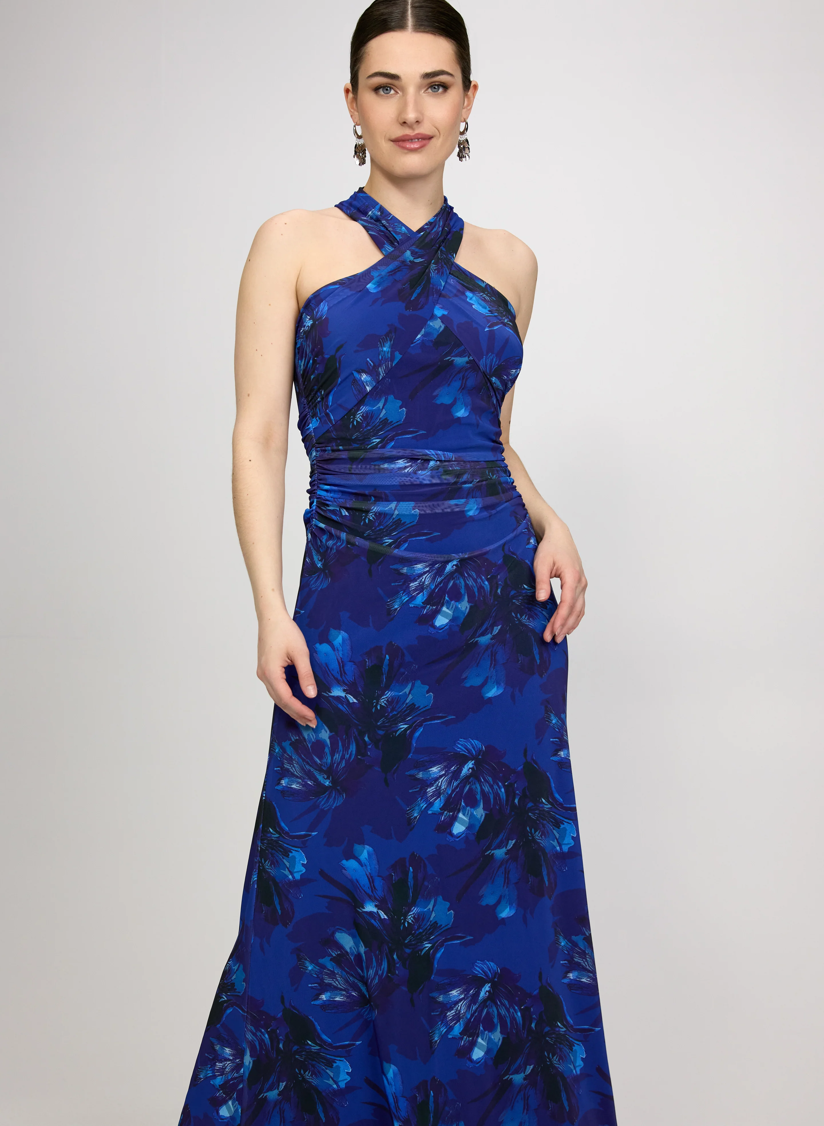 Floral Print Mesh Dress - Image 4