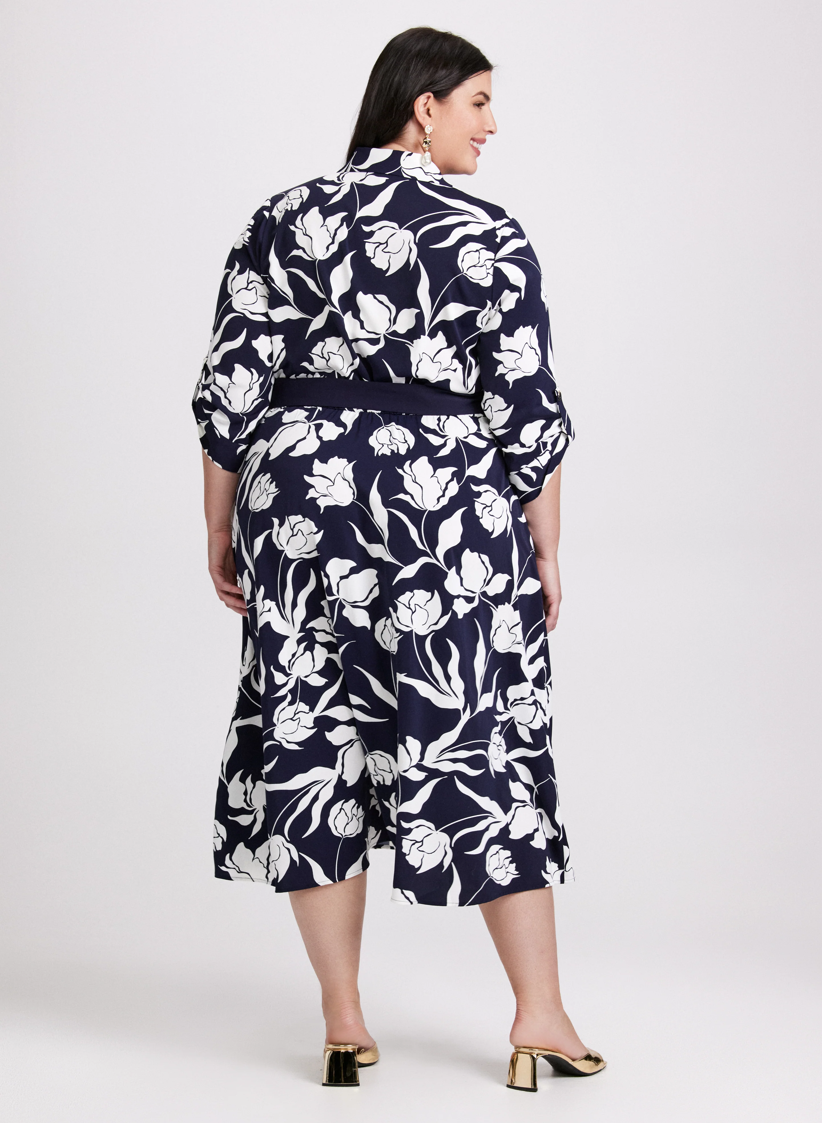 Floral Print Midi Dress - Image 3