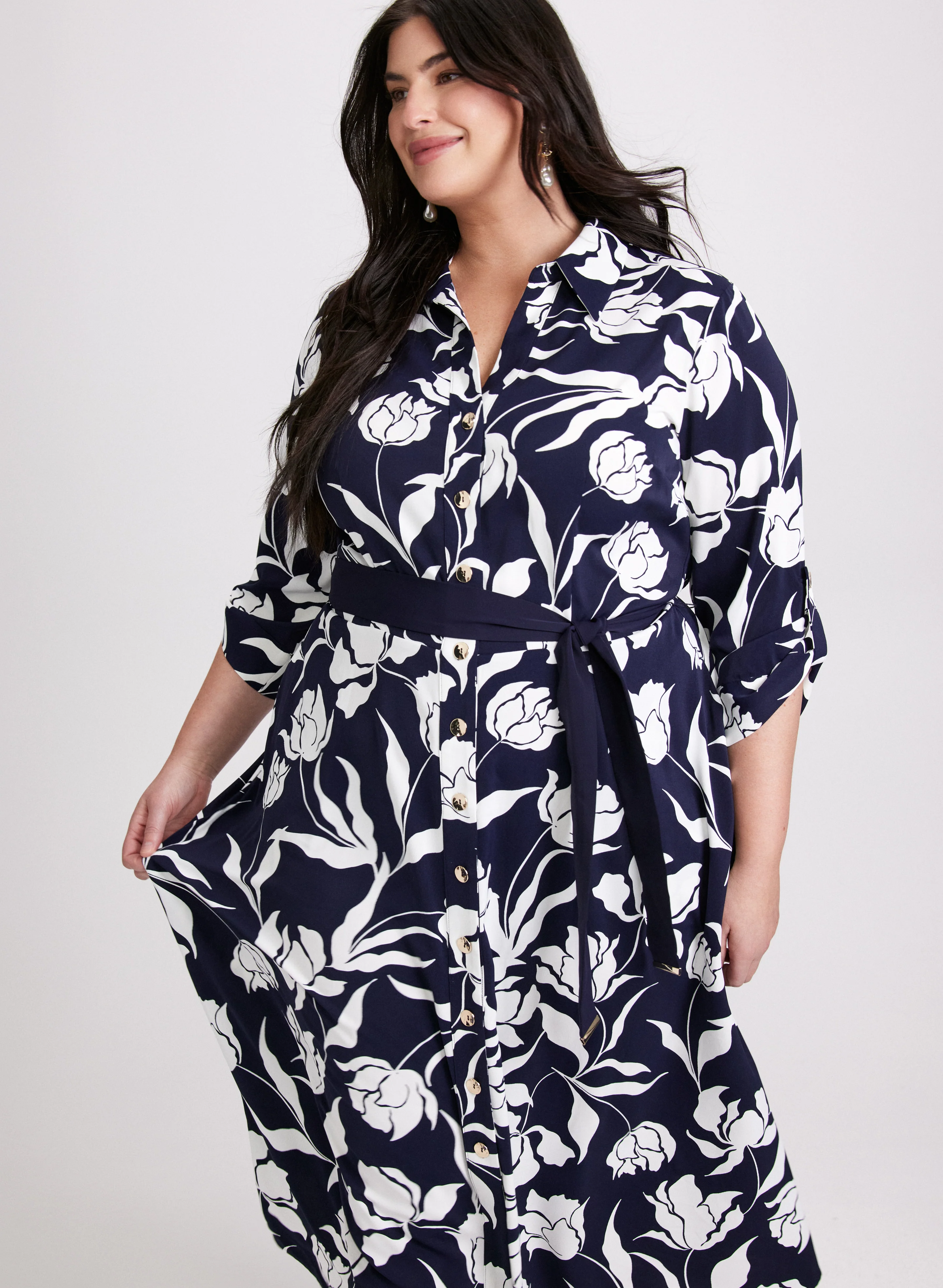 Floral Print Midi Dress - Image 4