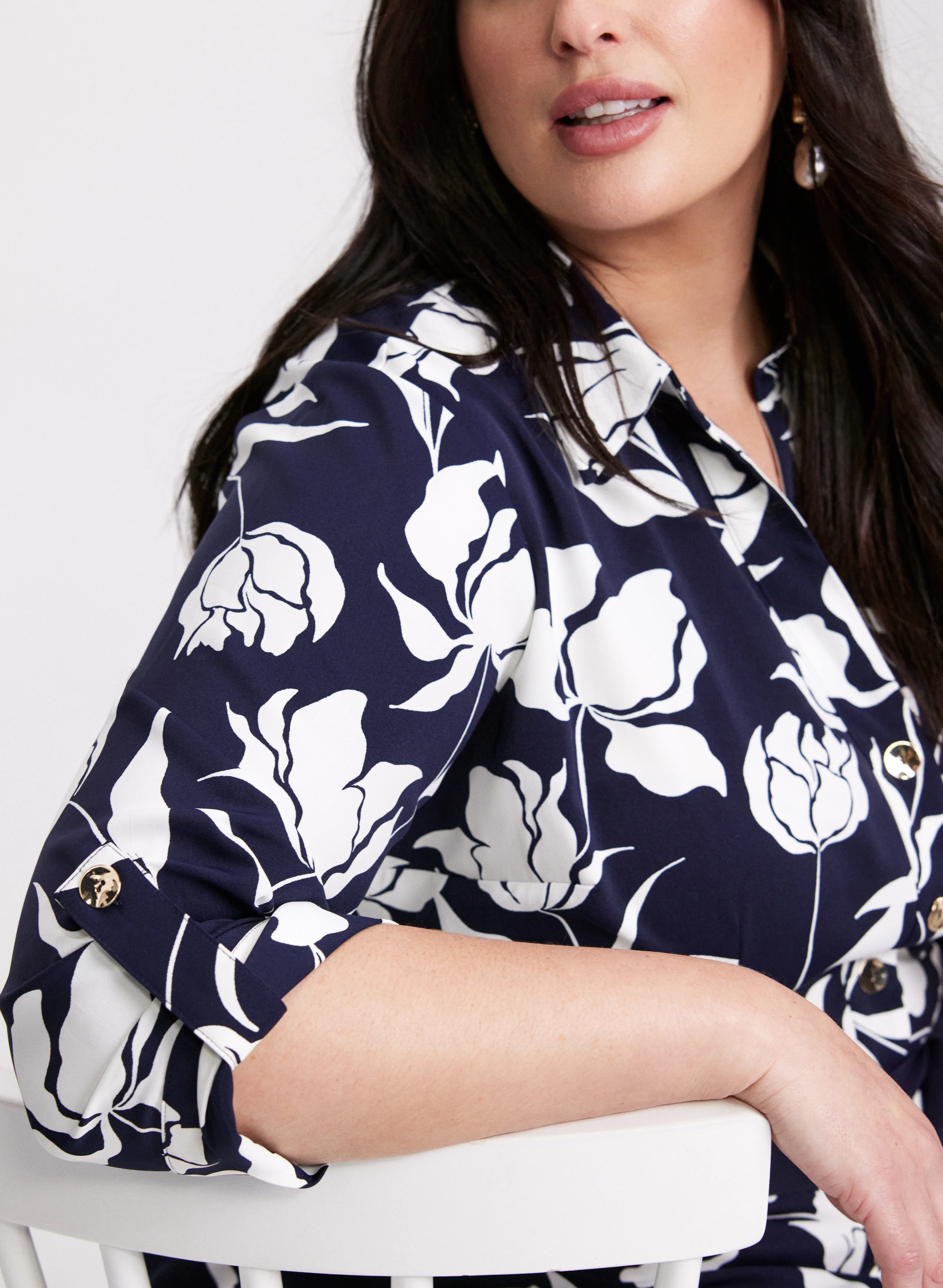 Floral Print Midi Dress - Image 7