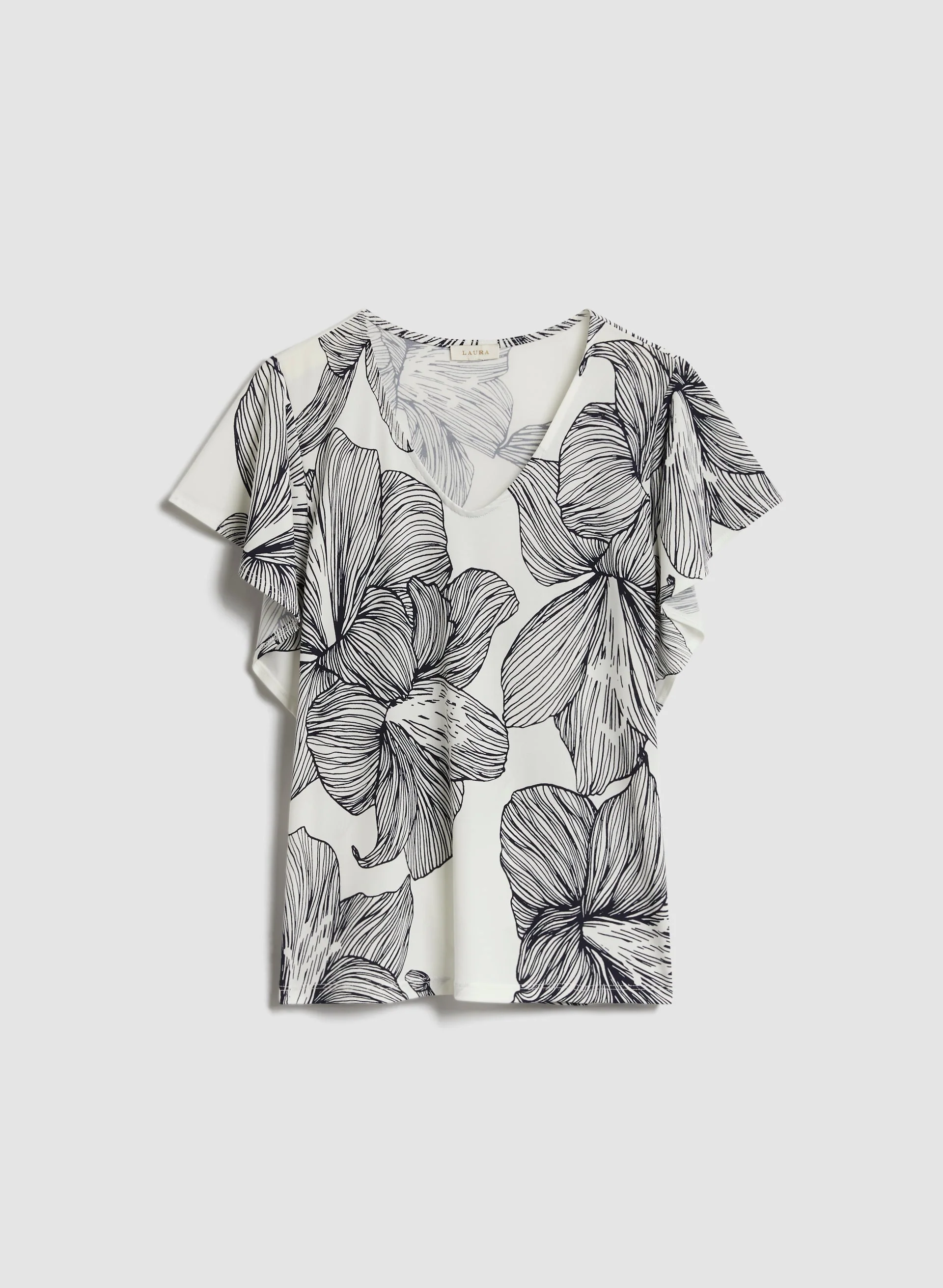 Floral Print Short Sleeve Top - Image 6