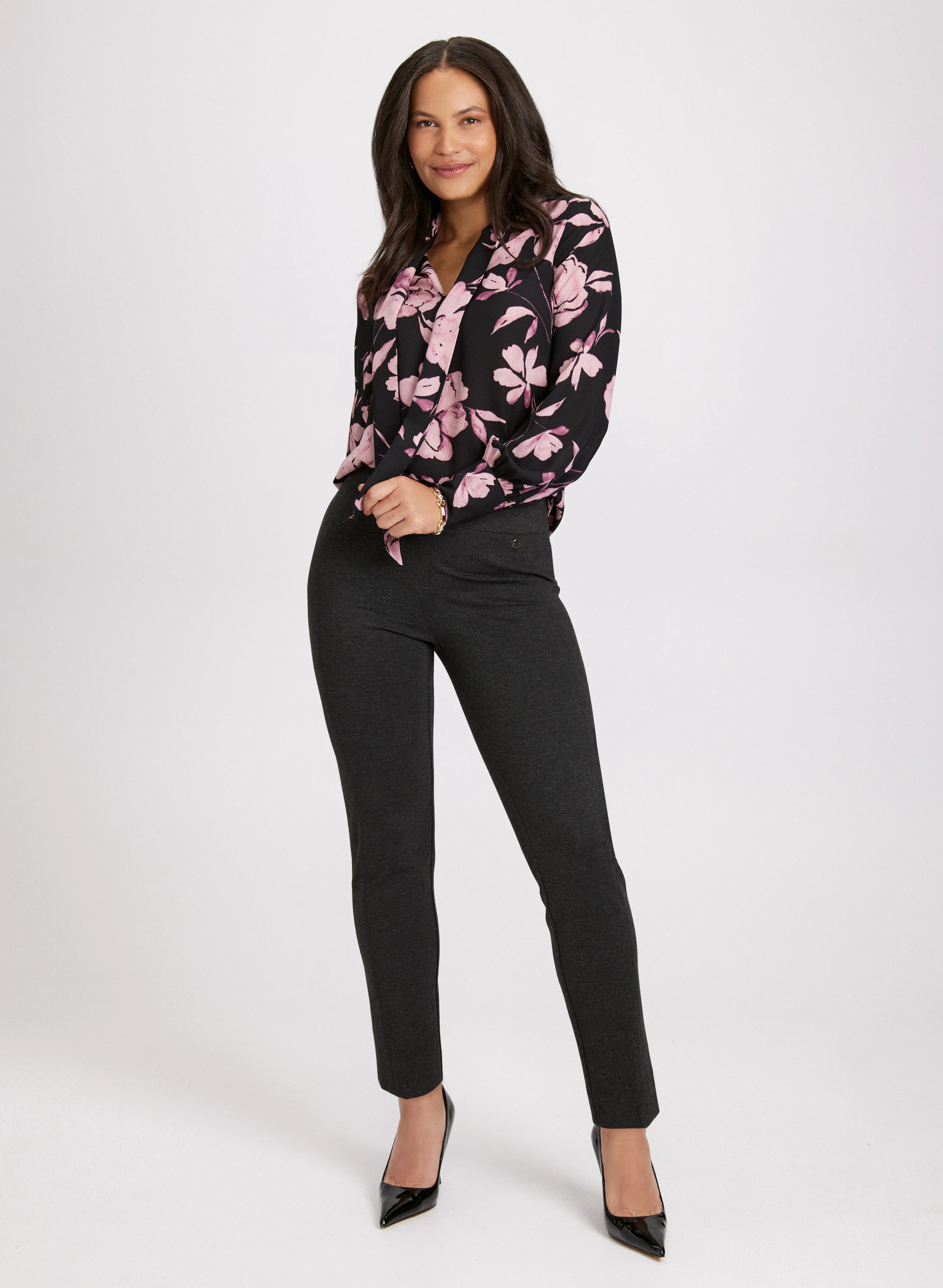 Floral Print Tie Detail Blouse - Image 3