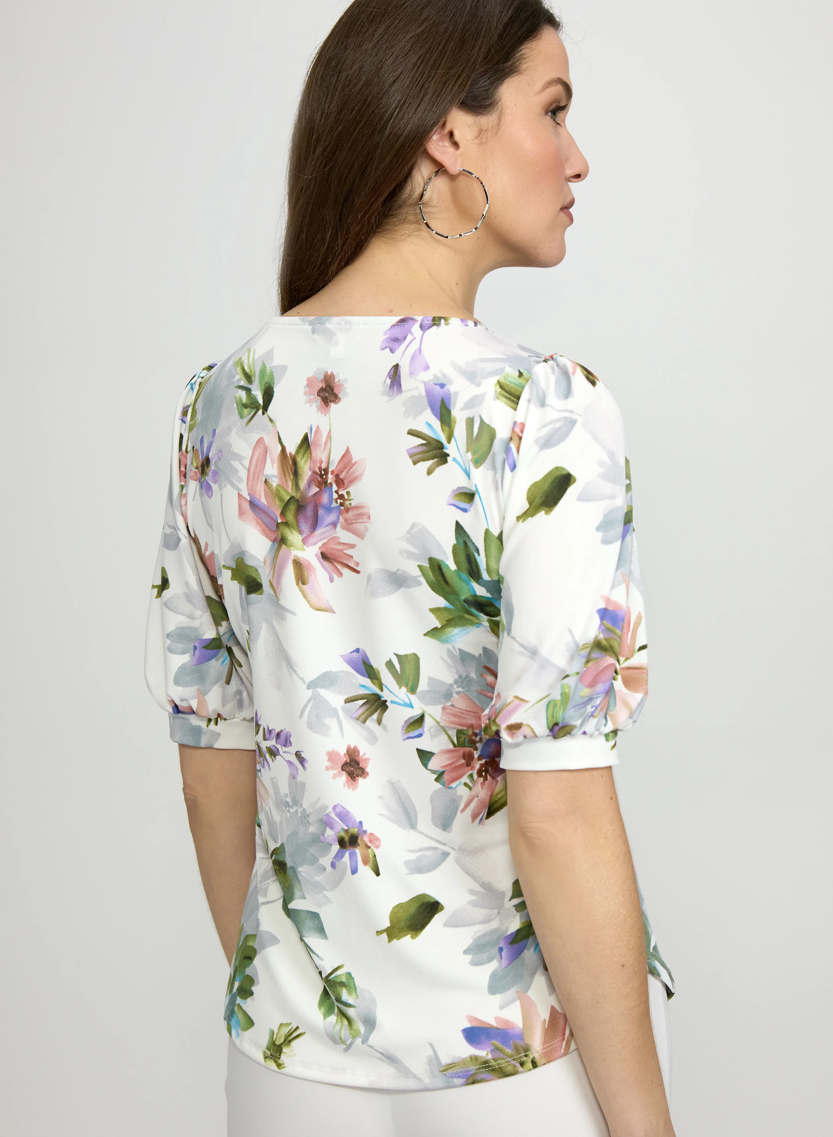 Floral Puff Sleeve Top - Image 4
