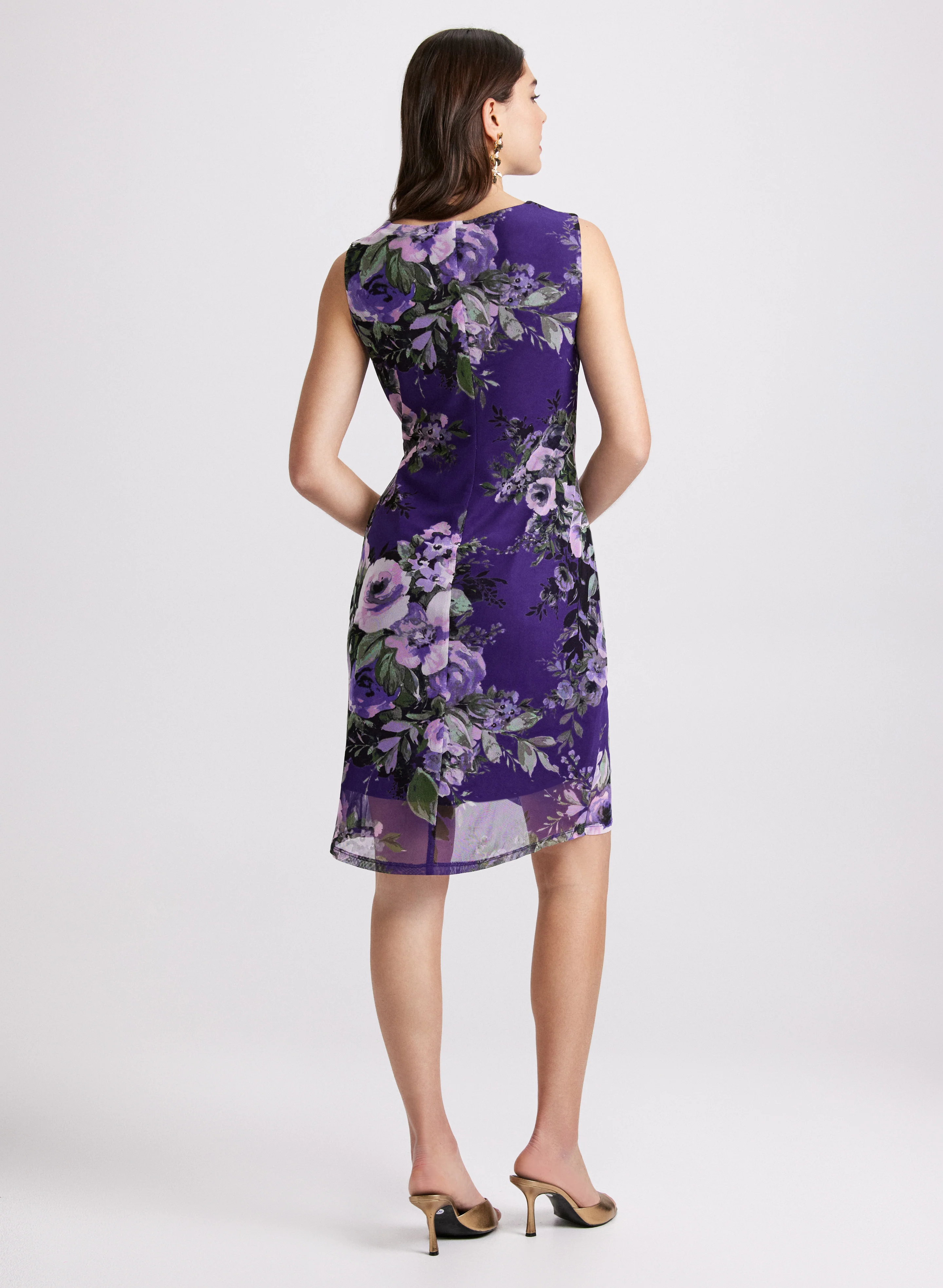 Floral Ruched Waist Dress - Image 4