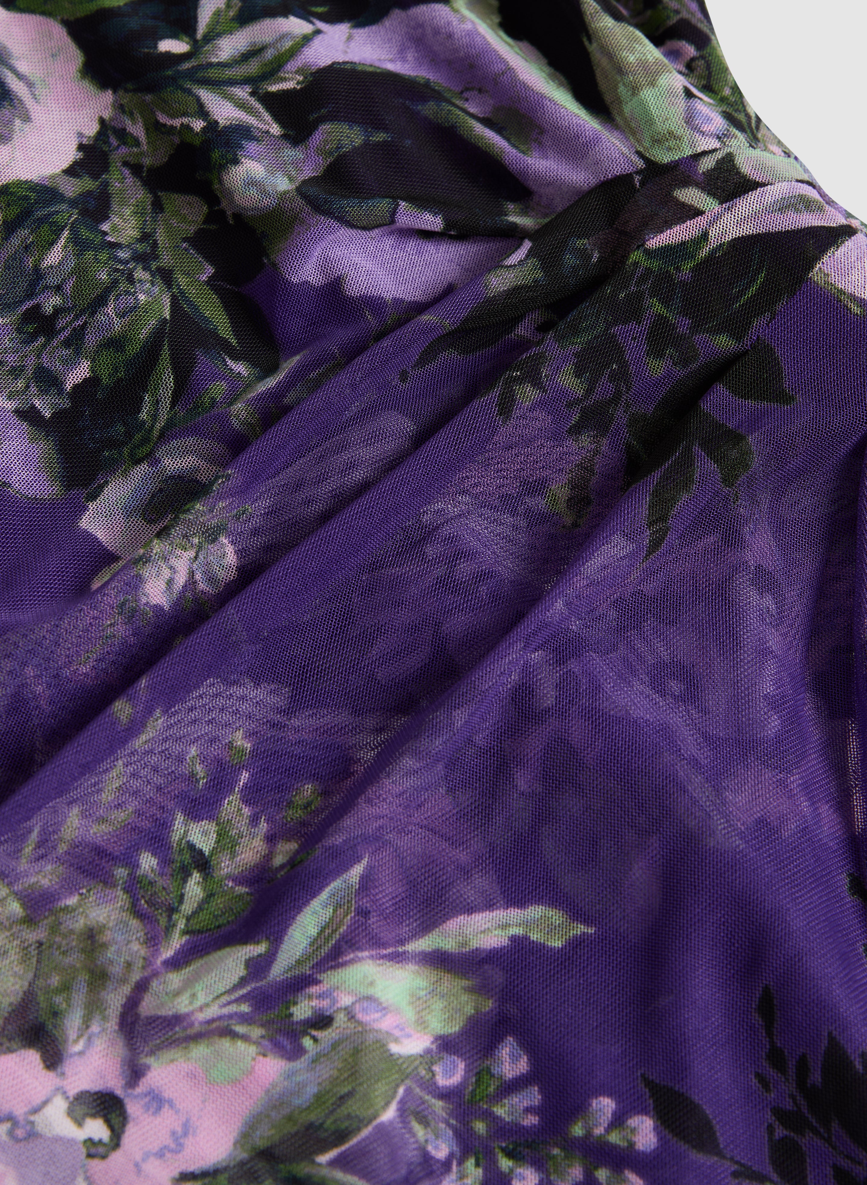 Floral Ruched Waist Dress - Image 7