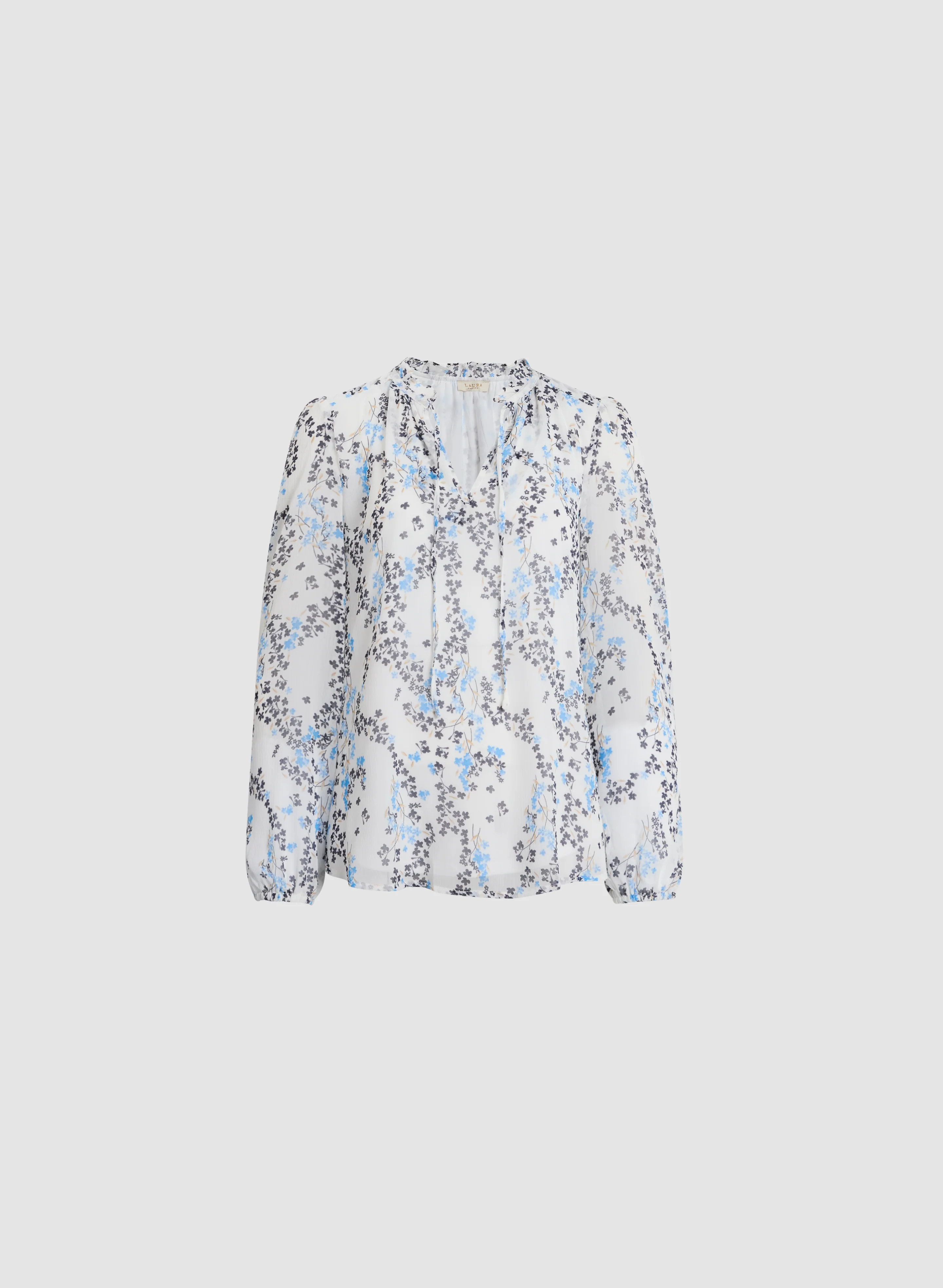 Floral Ruffle Neck Blouse - Image 6