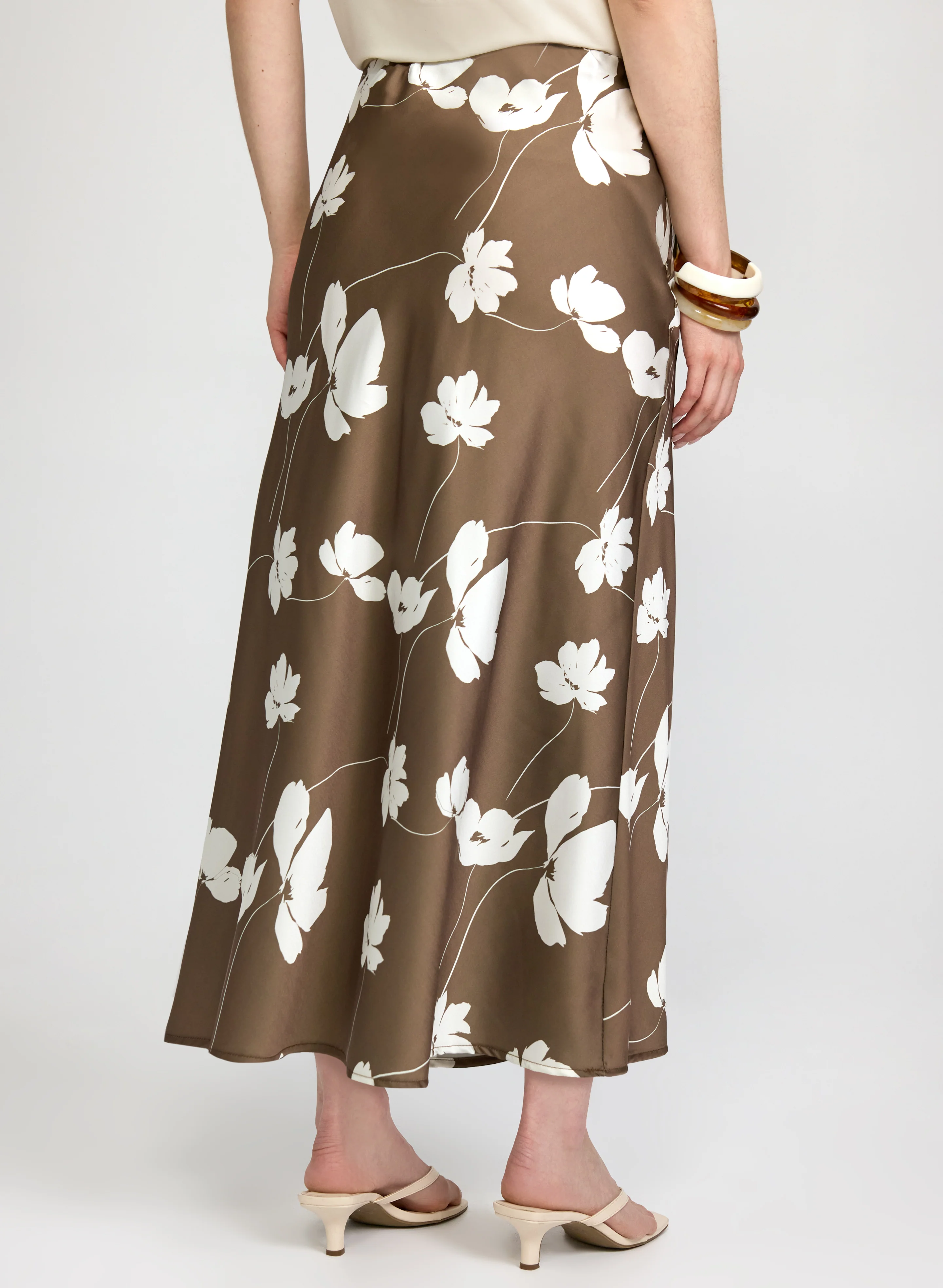 Floral Satin Skirt - Image 2