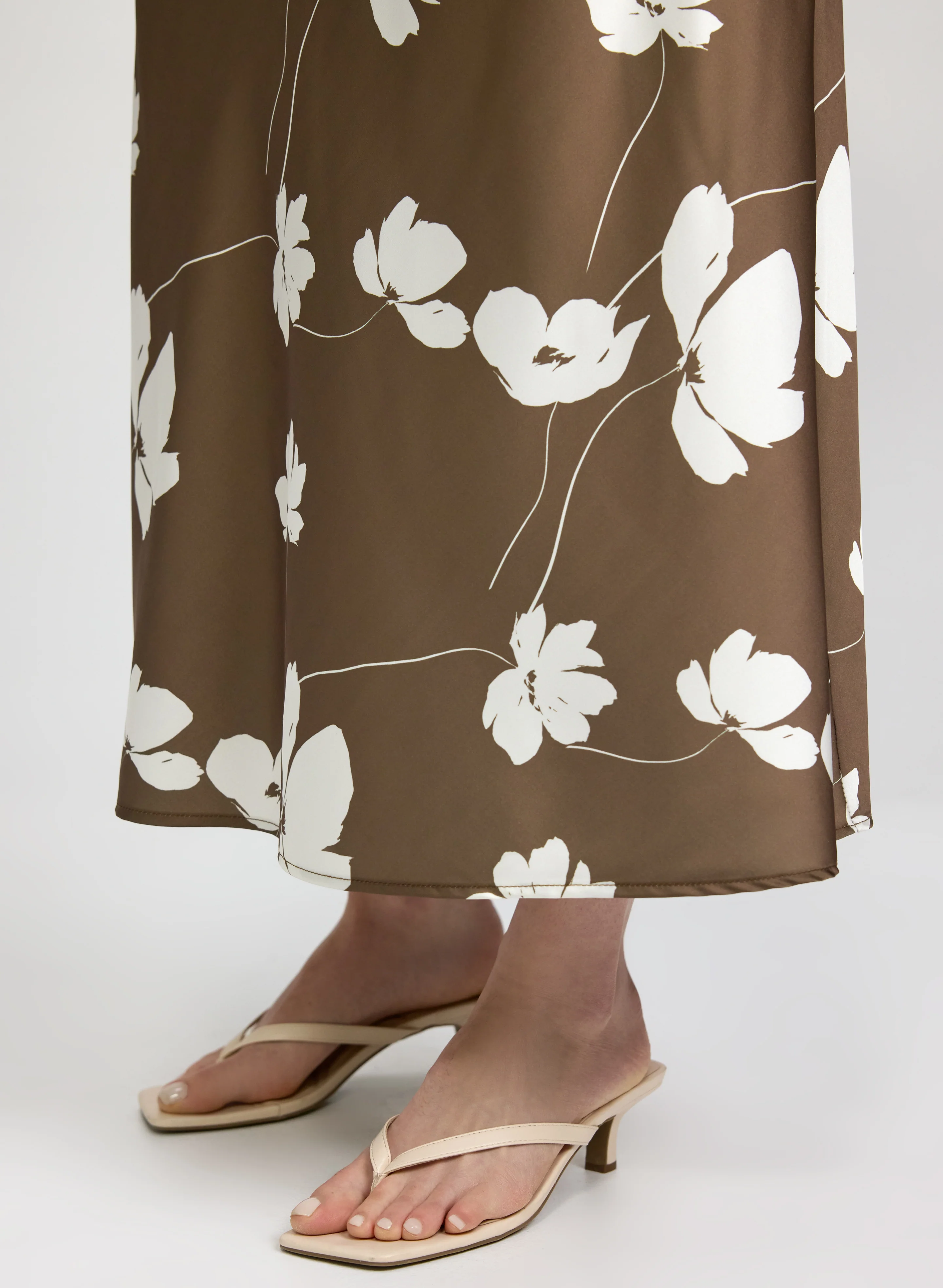 Floral Satin Skirt - Image 4