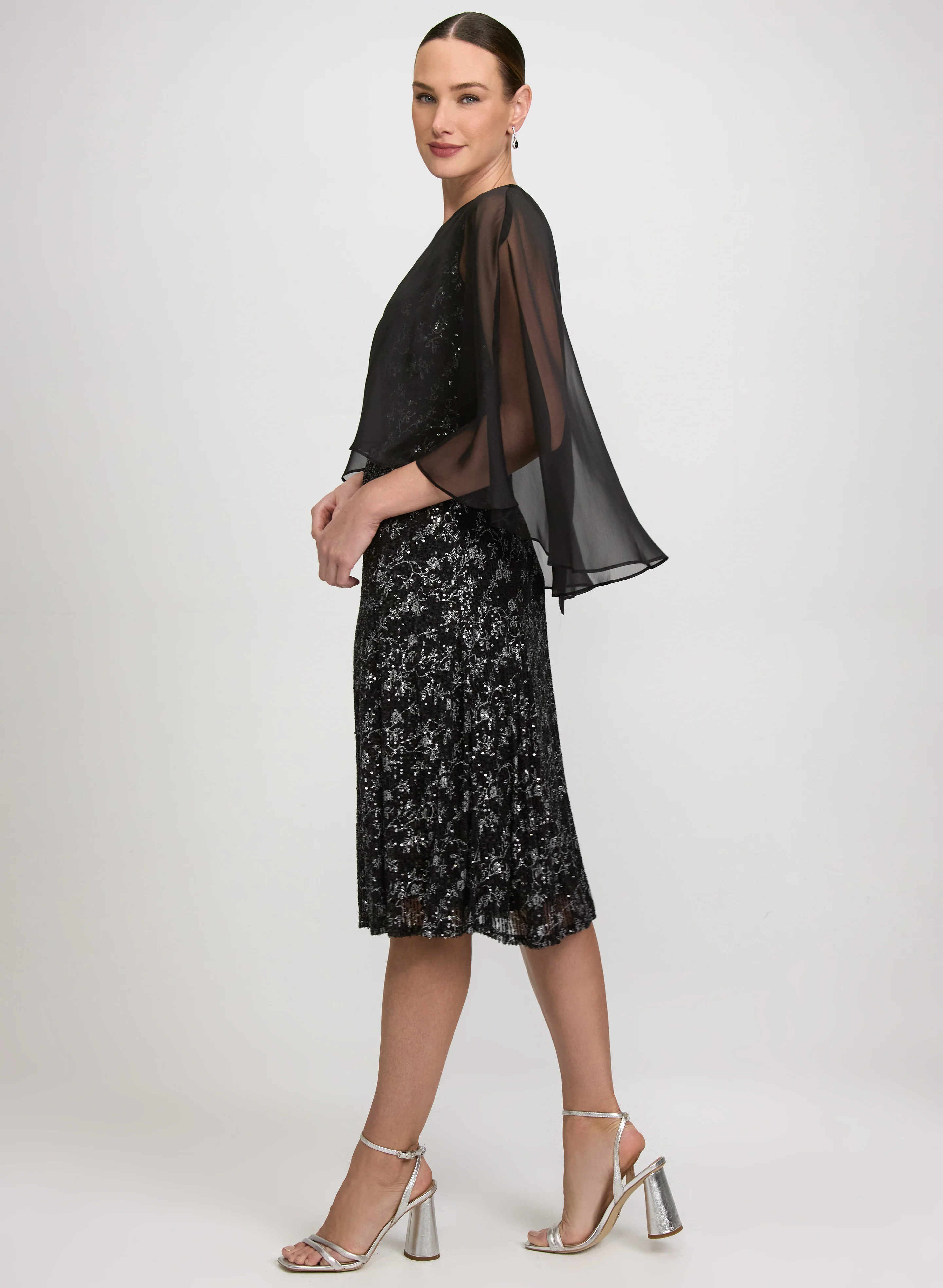Floral Sequin Dress - Image 3