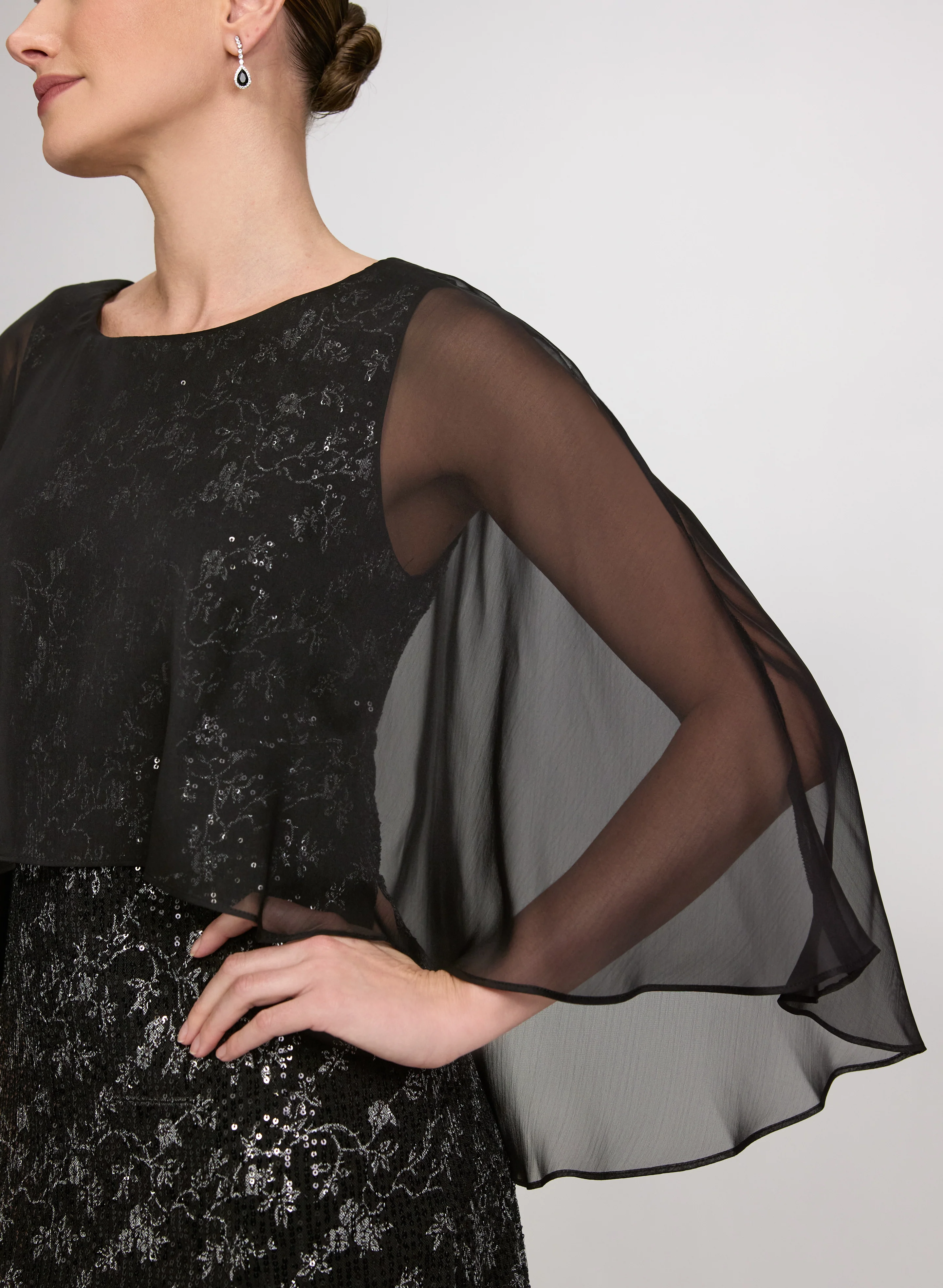 Floral Sequin Dress - Image 5