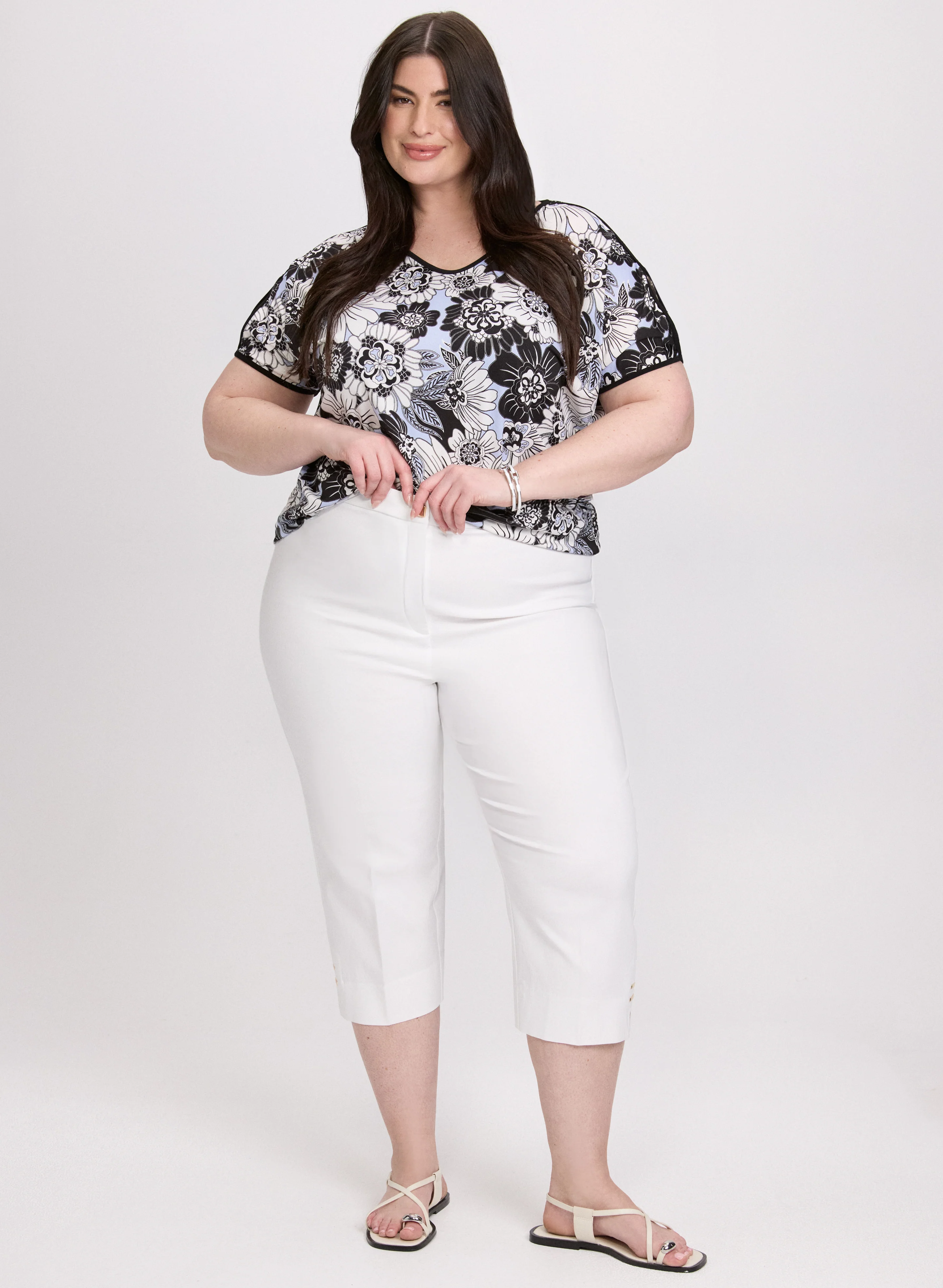 Floral Split Sleeve Top - Image 3