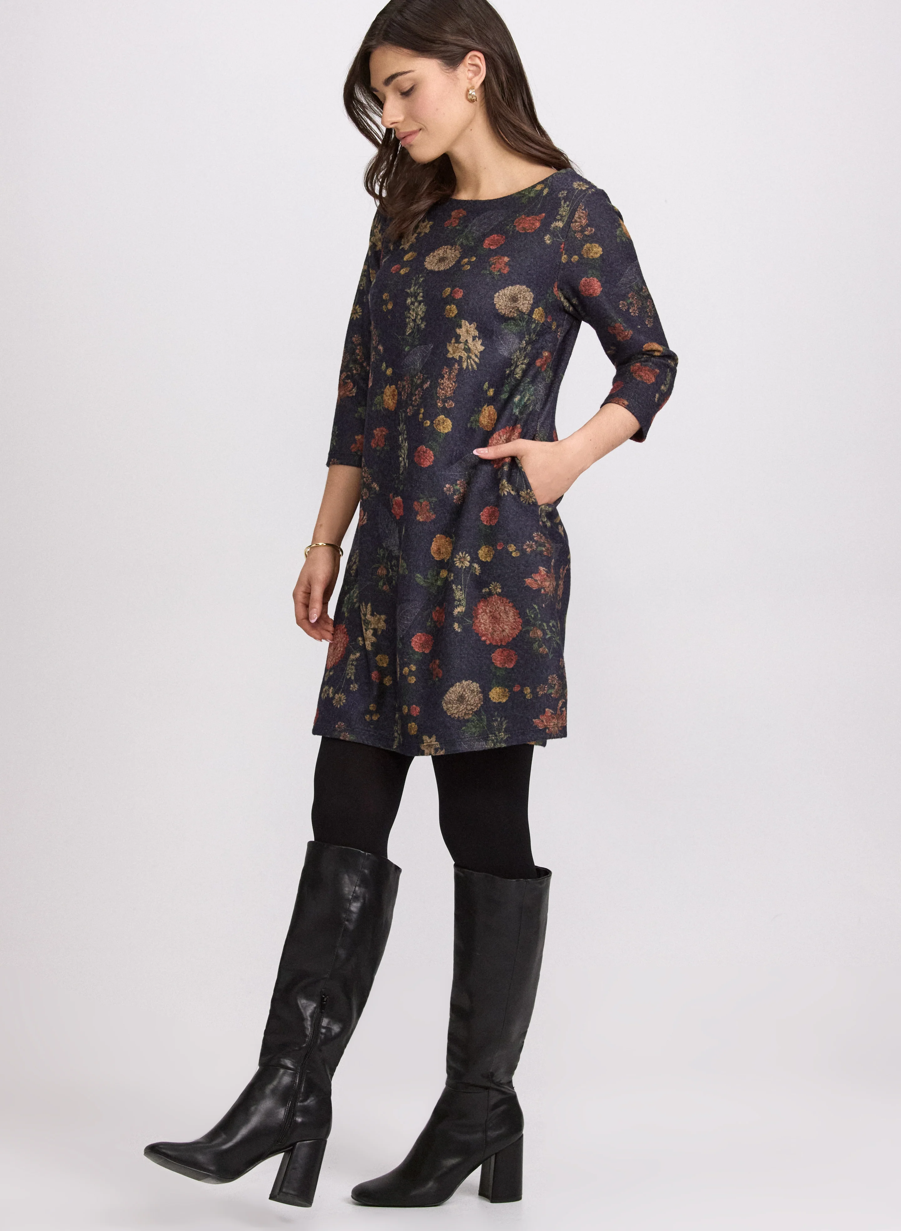 Floral Sweater Dress - Image 2