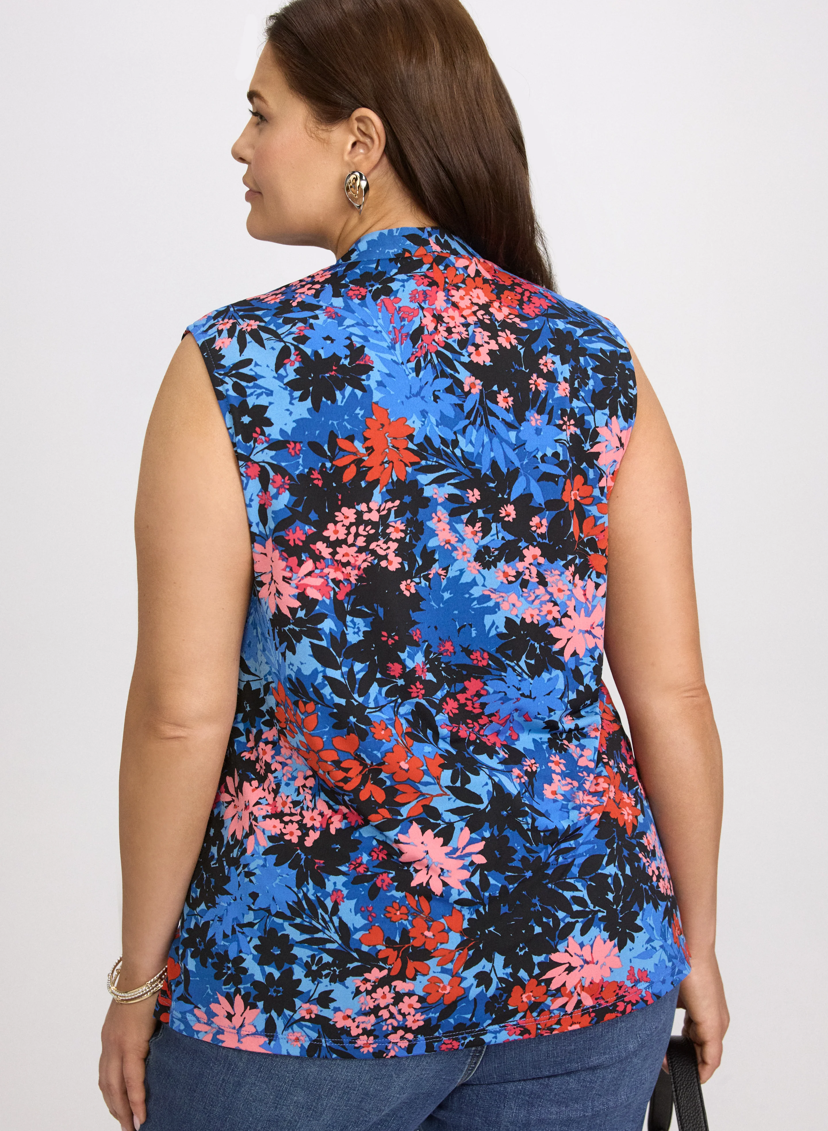 Floral Tie-Neck Top - Image 4
