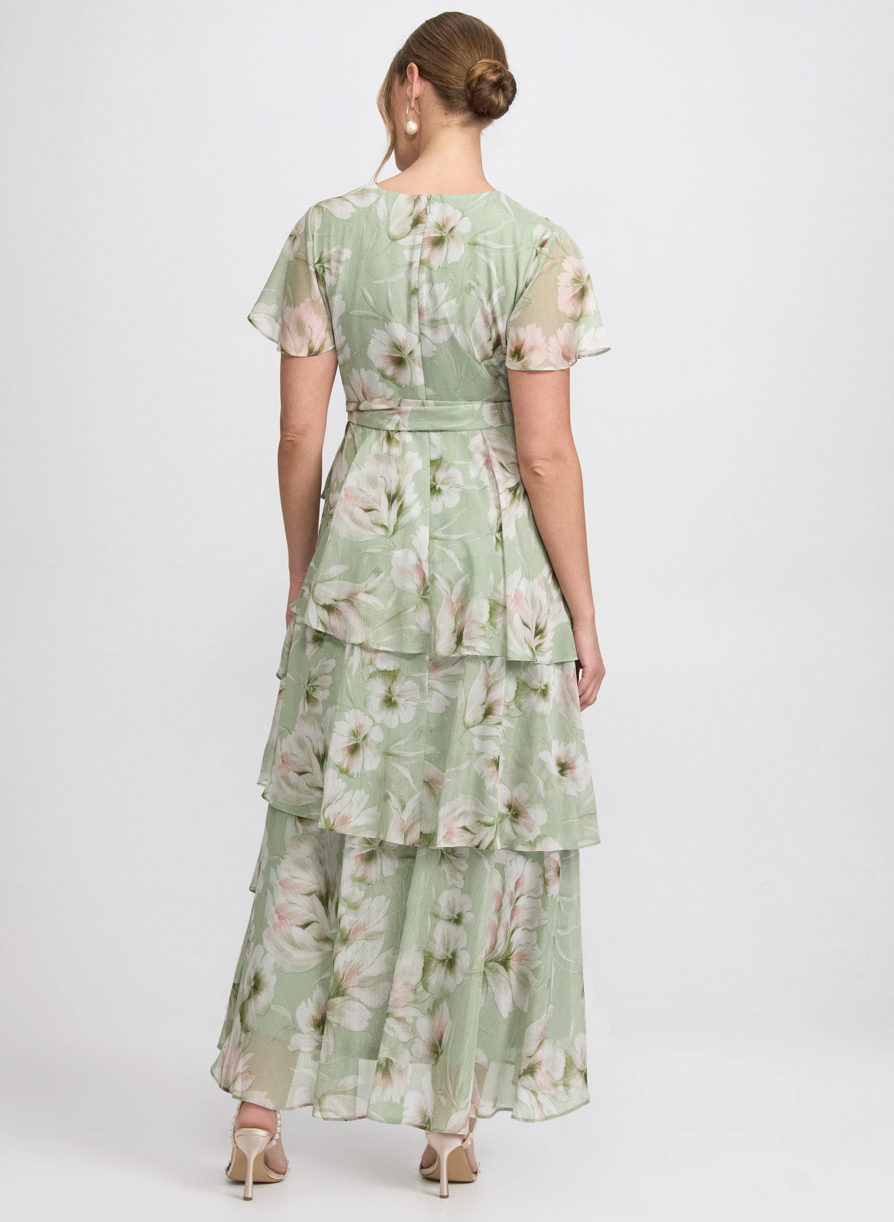 Floral Tiered Dress - Image 4