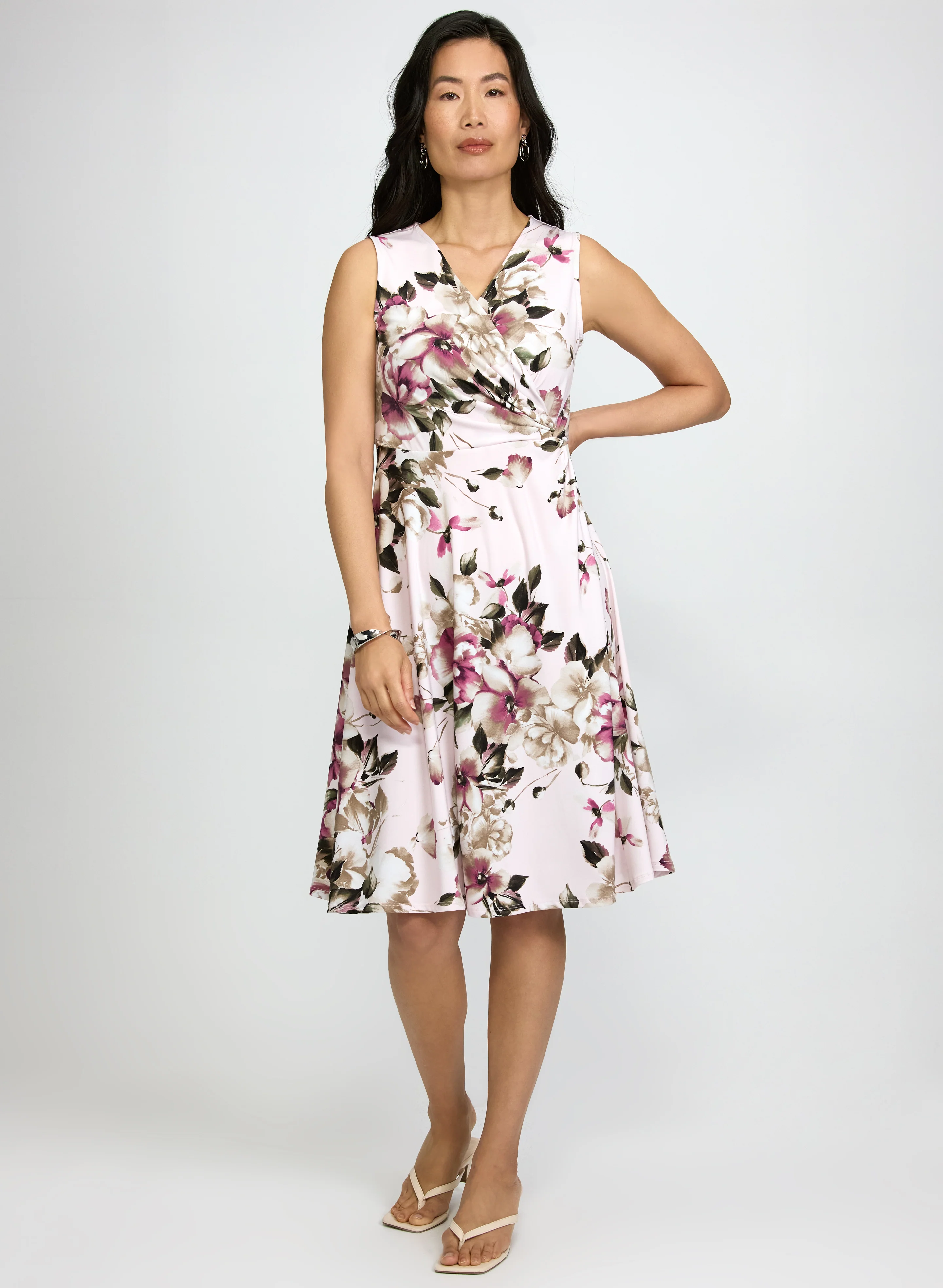 Floral Twist Detail Dress