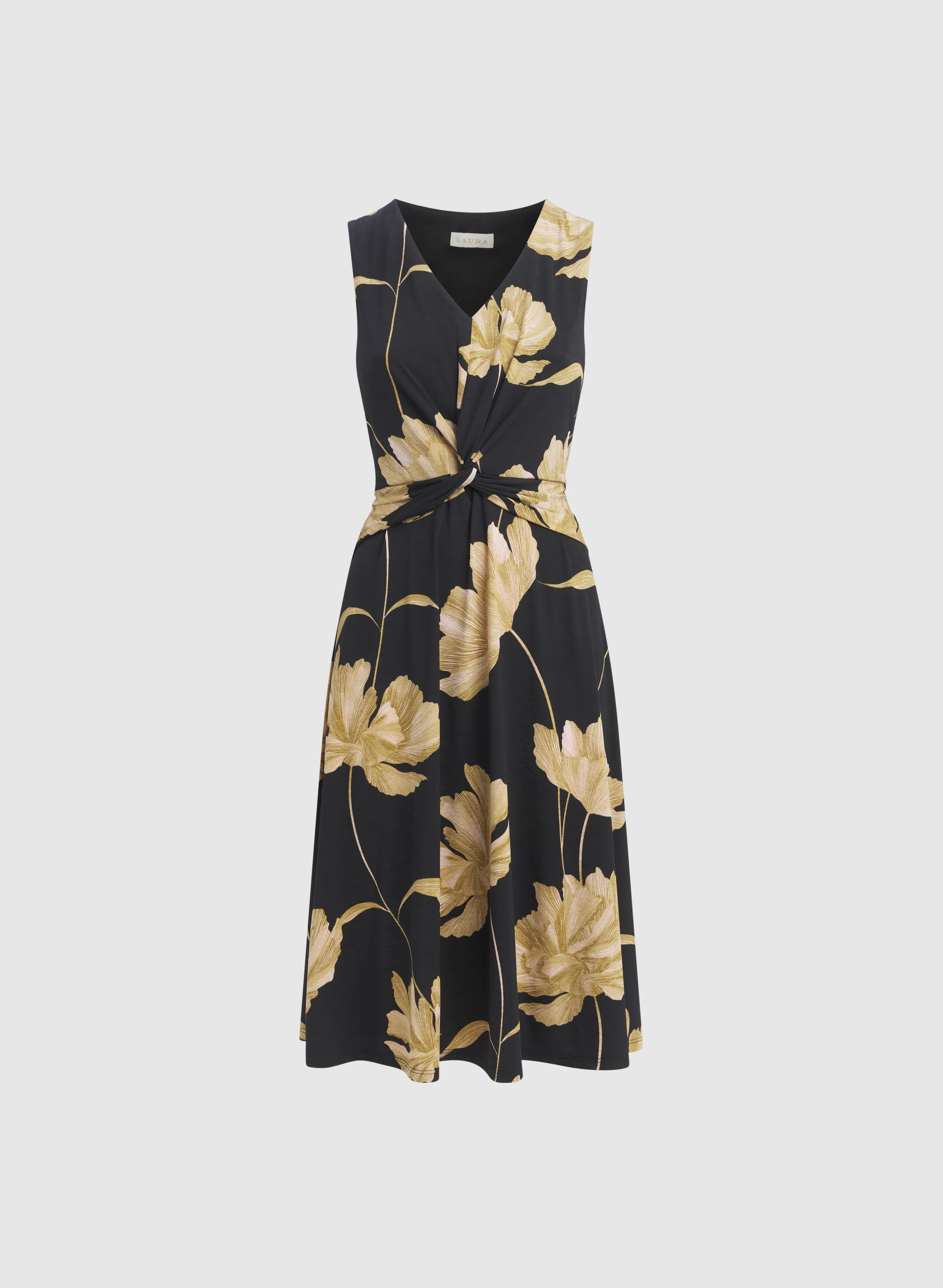 Floral Twist Front Dress - Image 6
