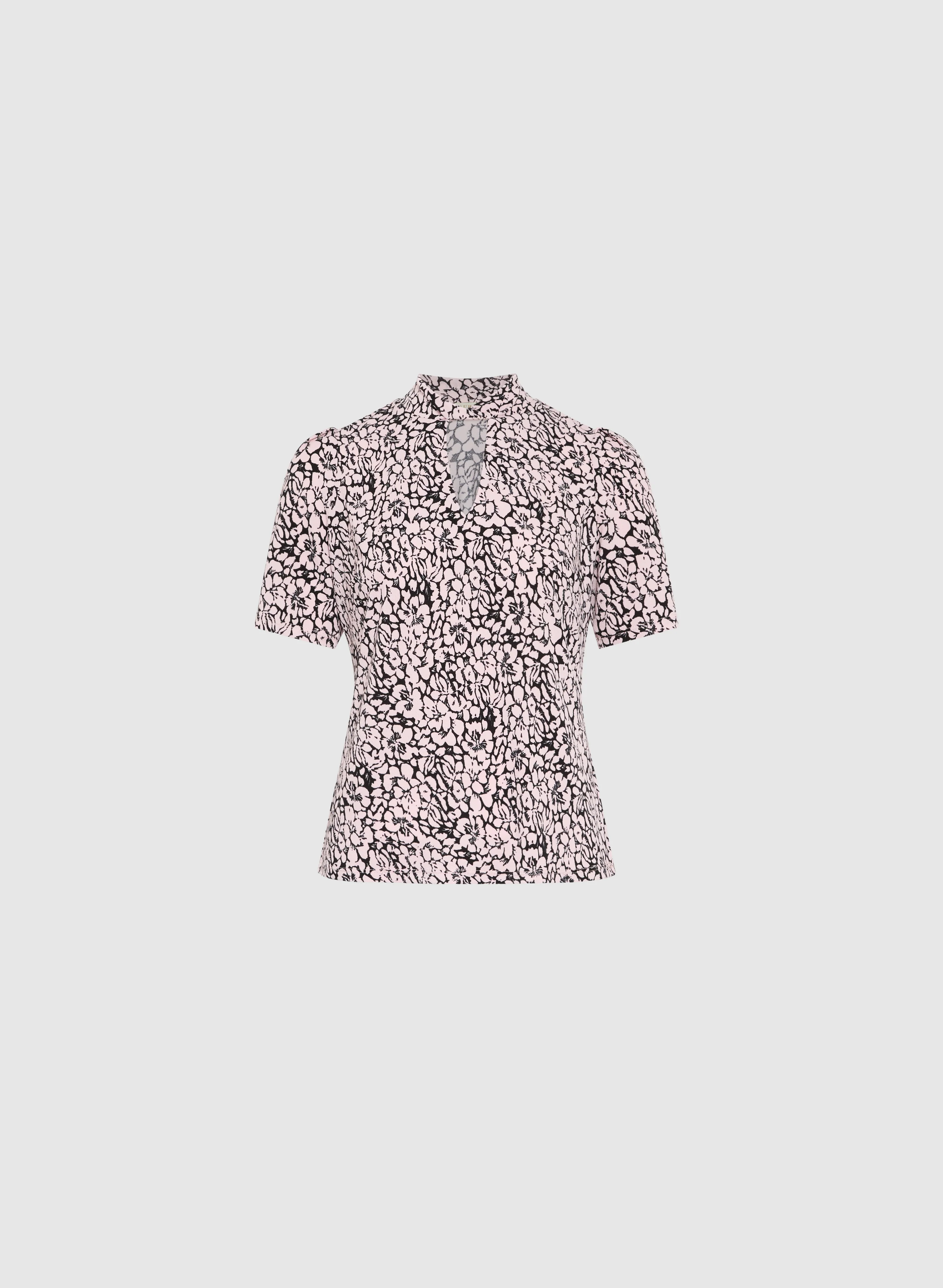 Floral Twist Neck Top - Image 6