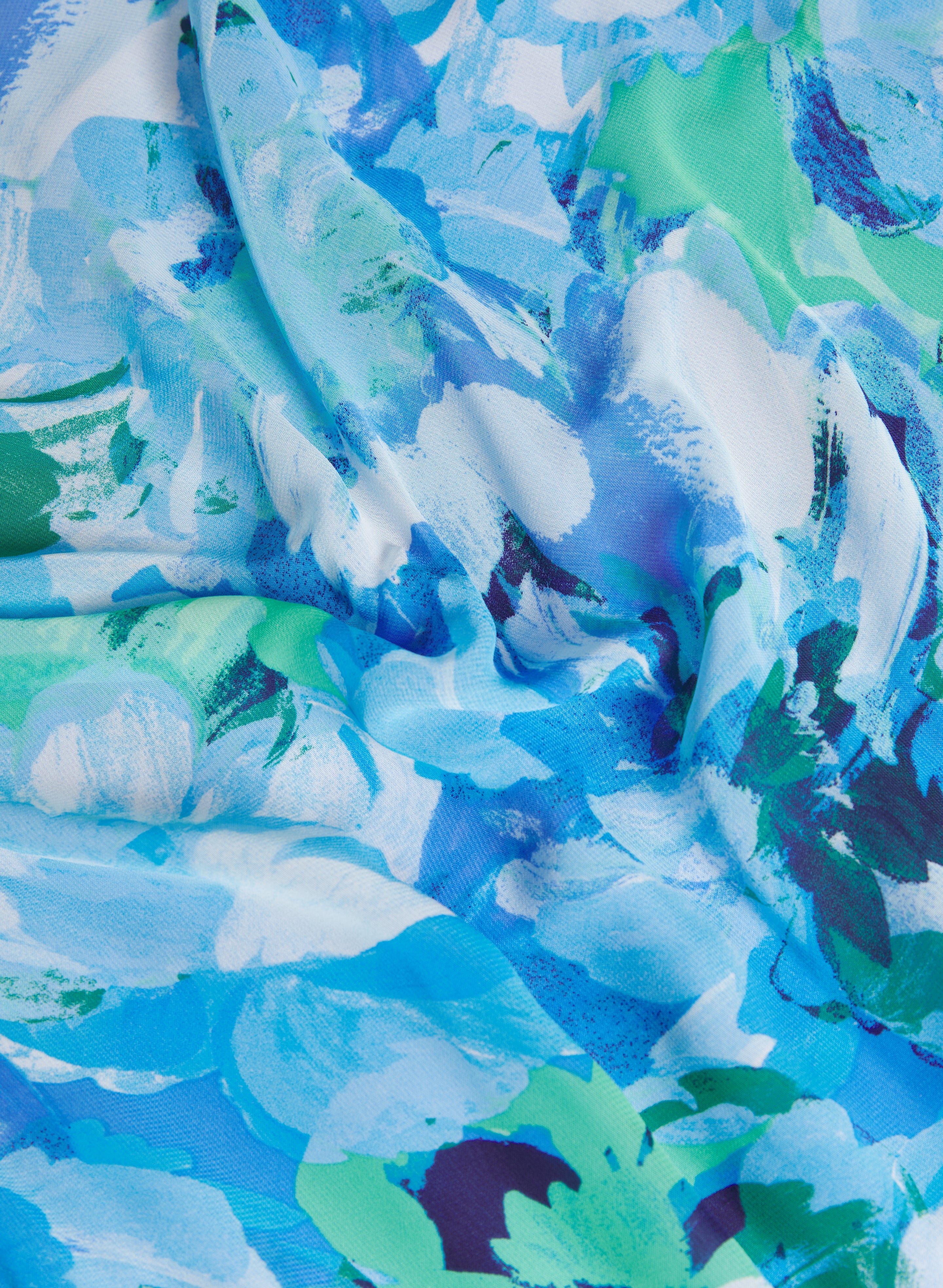 Floral Waterfall Drape Dress - Image 6