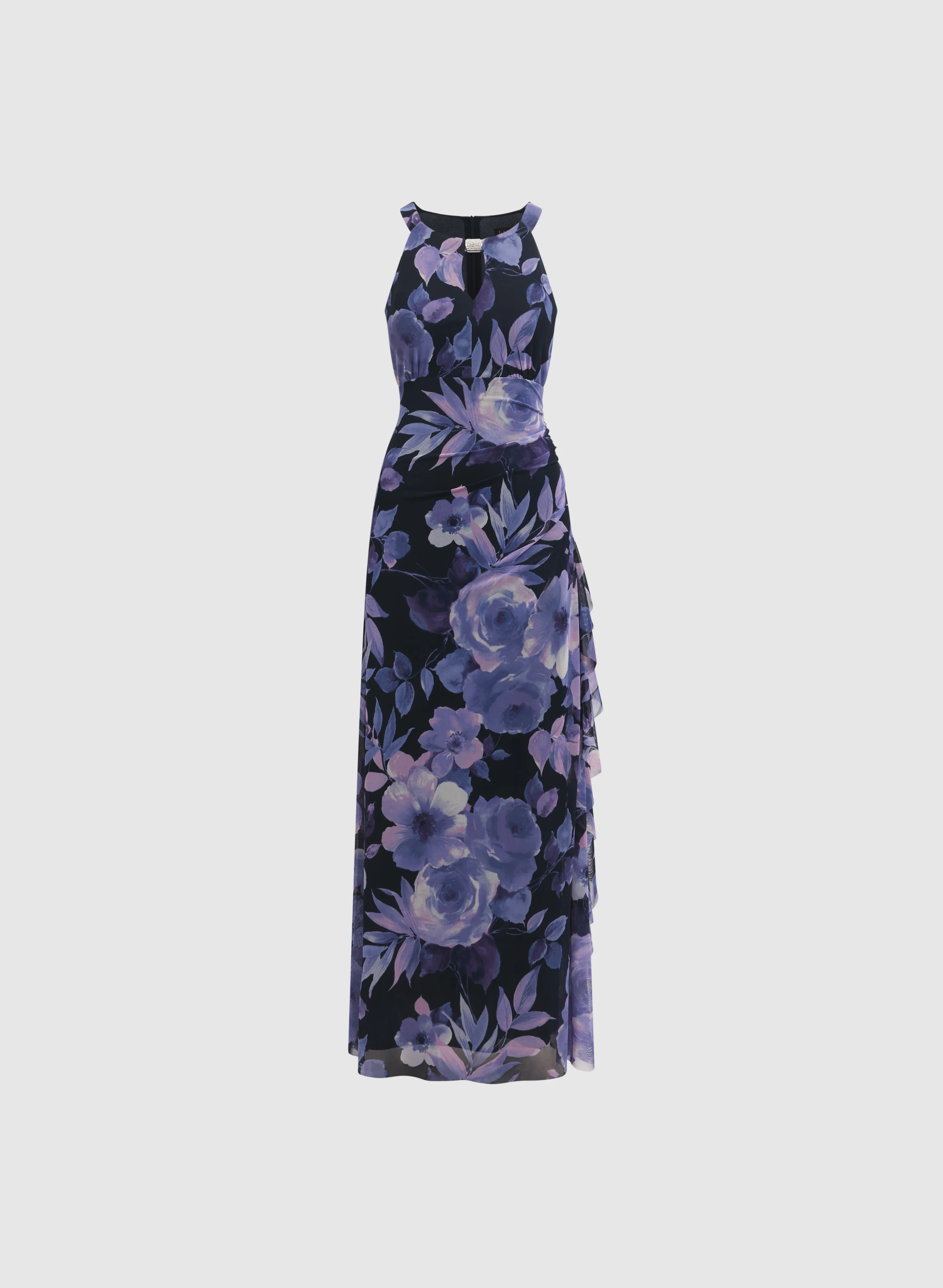 Floral Waterfall Ruffle Dress - Image 6