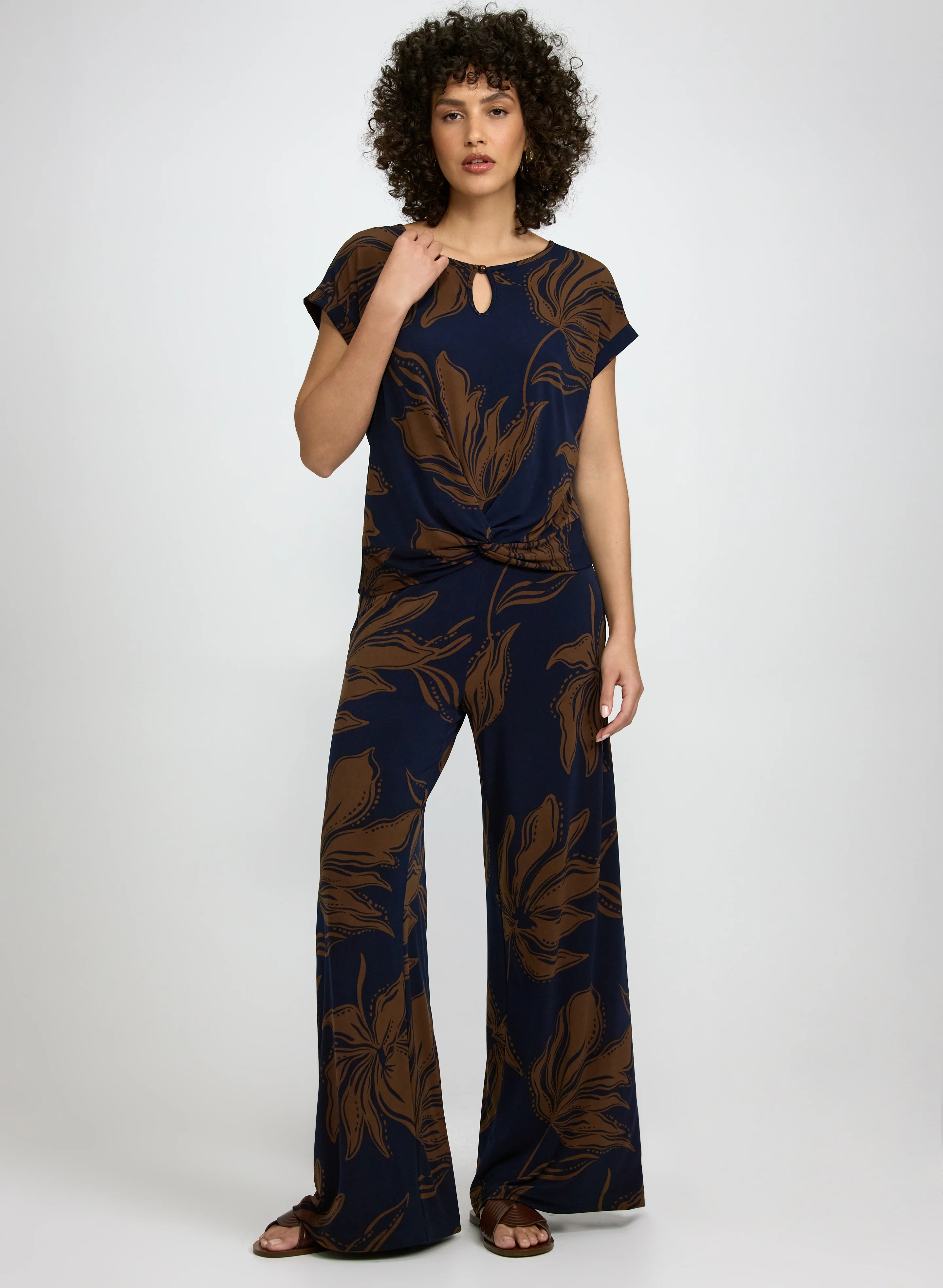 Floral Wide-Leg Pants - Image 3