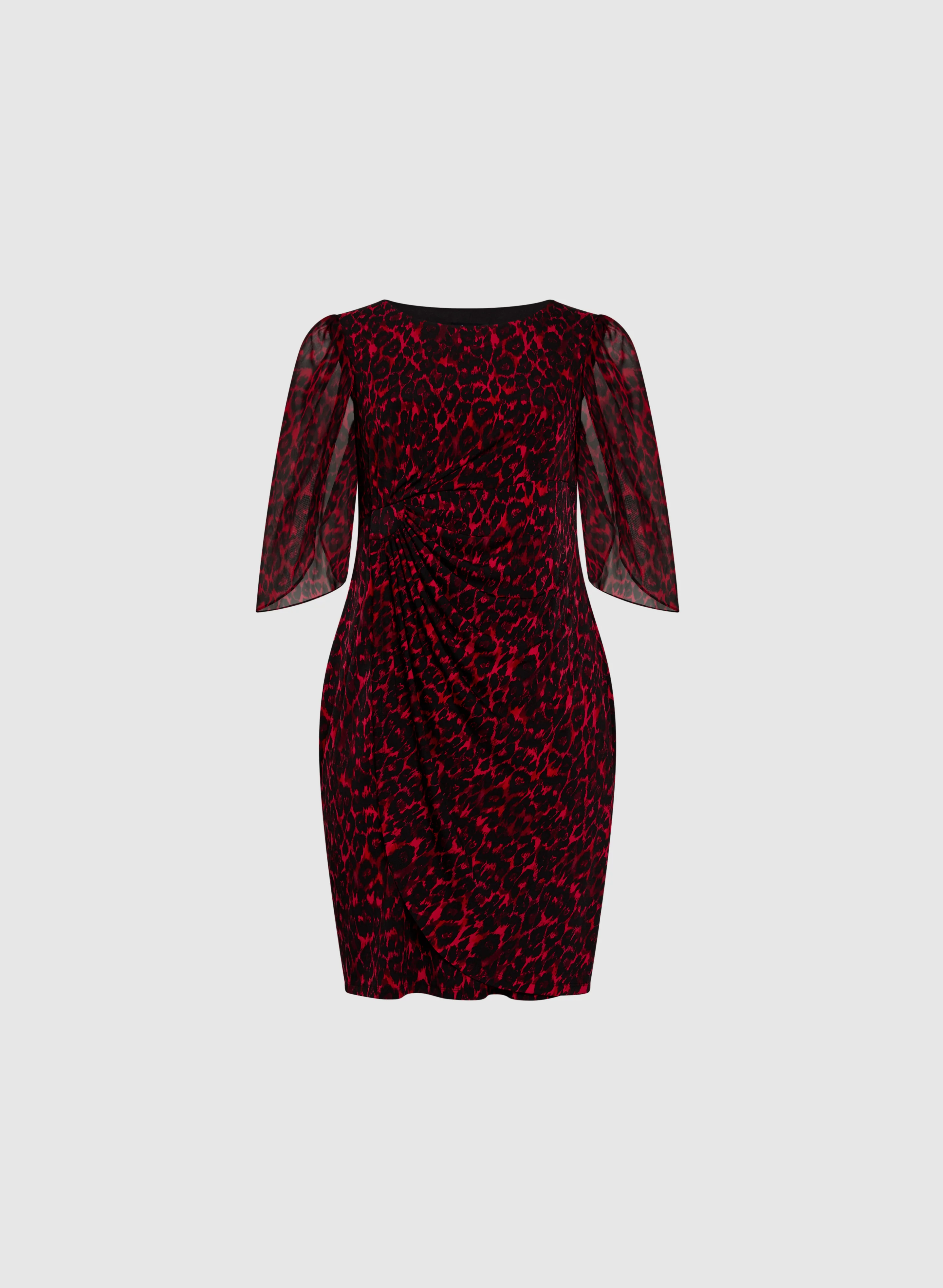 Flounced Animal Print Dress - Image 6