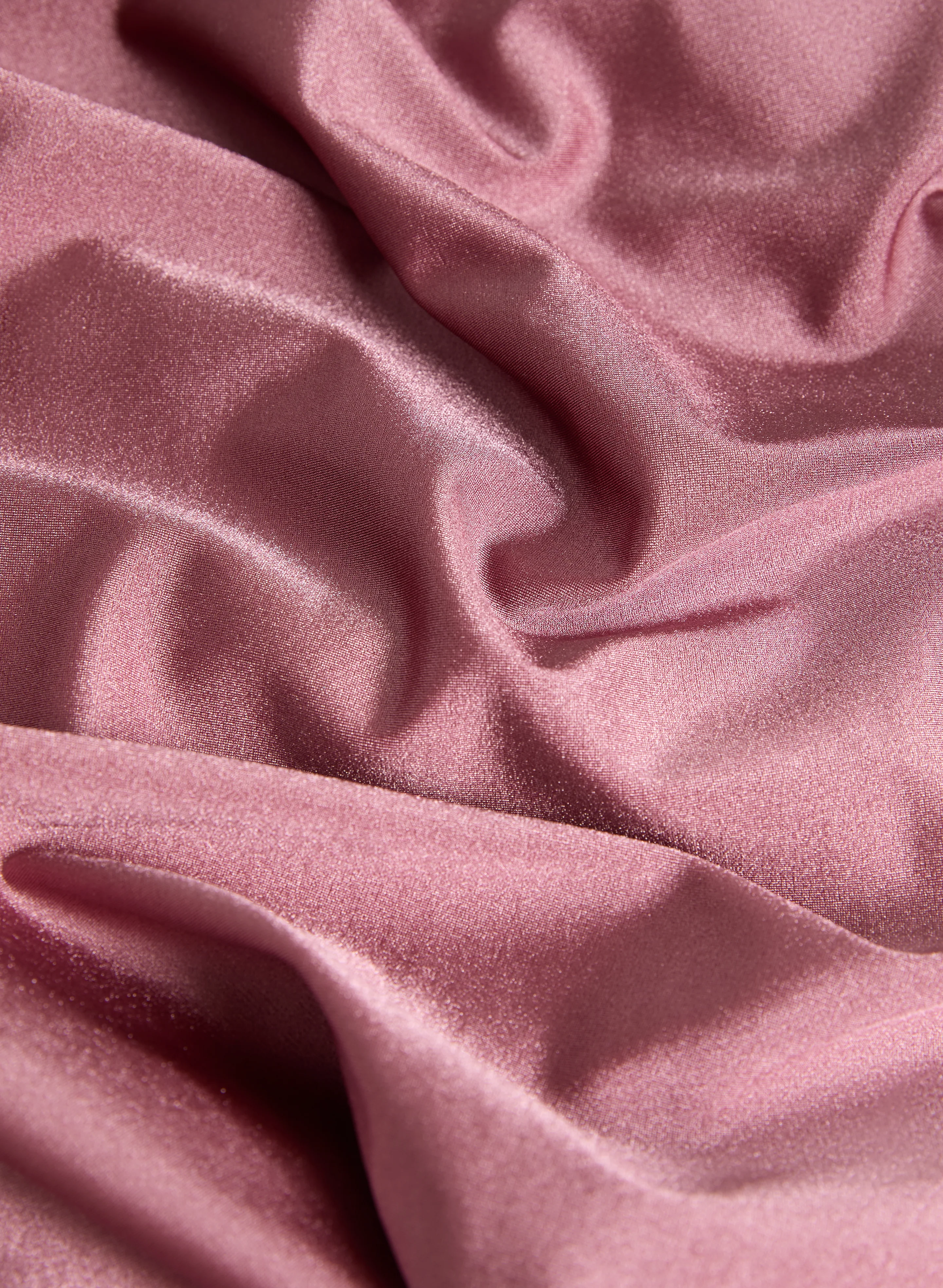 Flounced Front Satin Dress - Image 7