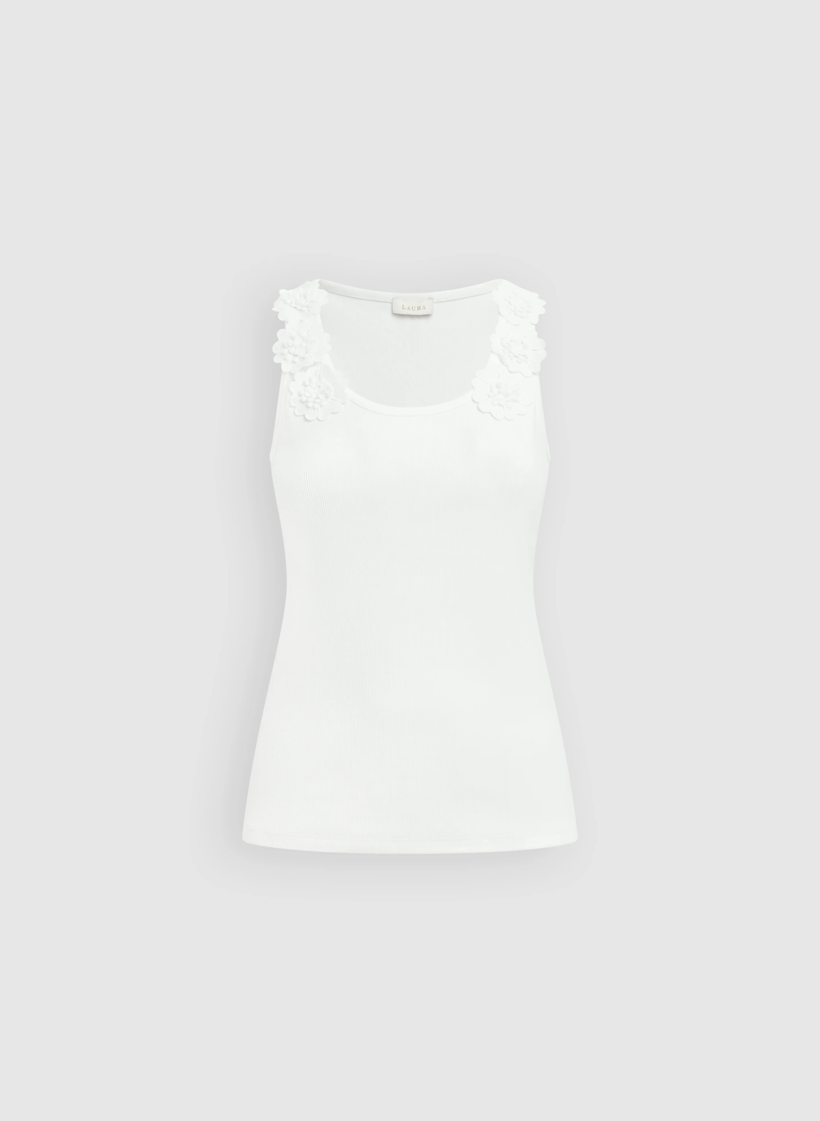 Flower Applique Tank Top - Image 6