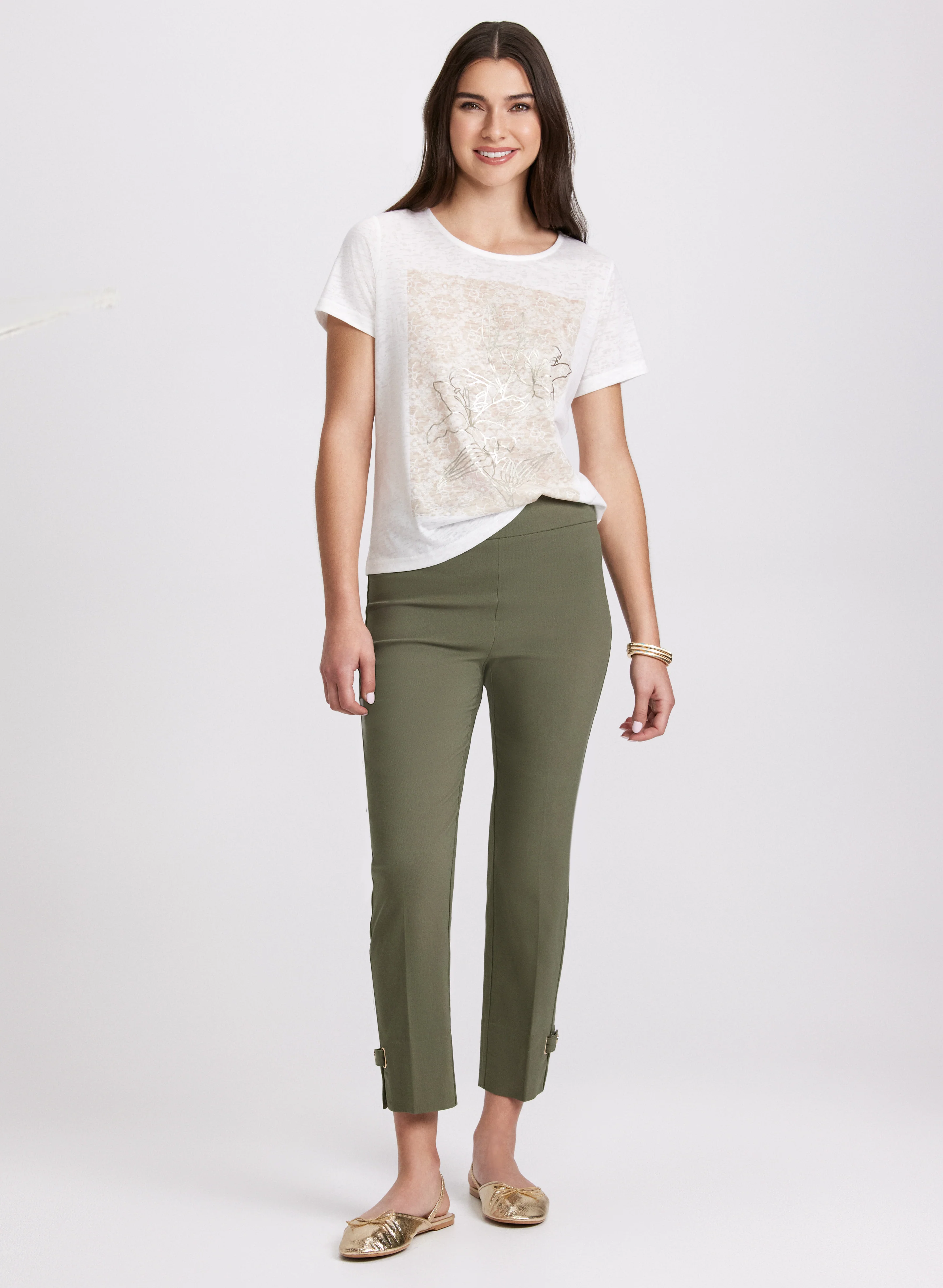 Foiled Floral Print T-Shirt - Image 3