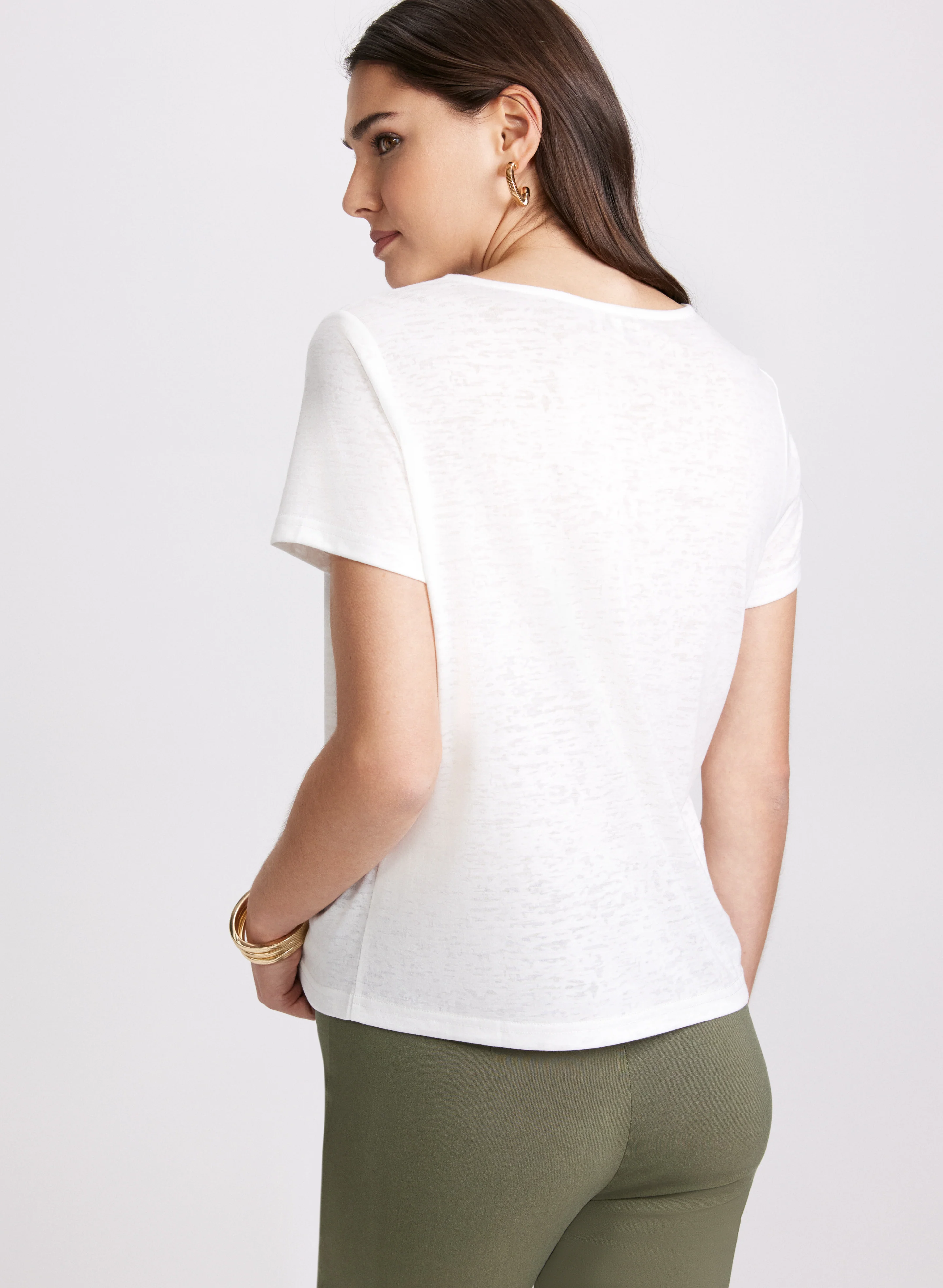 Foiled Floral Print T-Shirt - Image 4