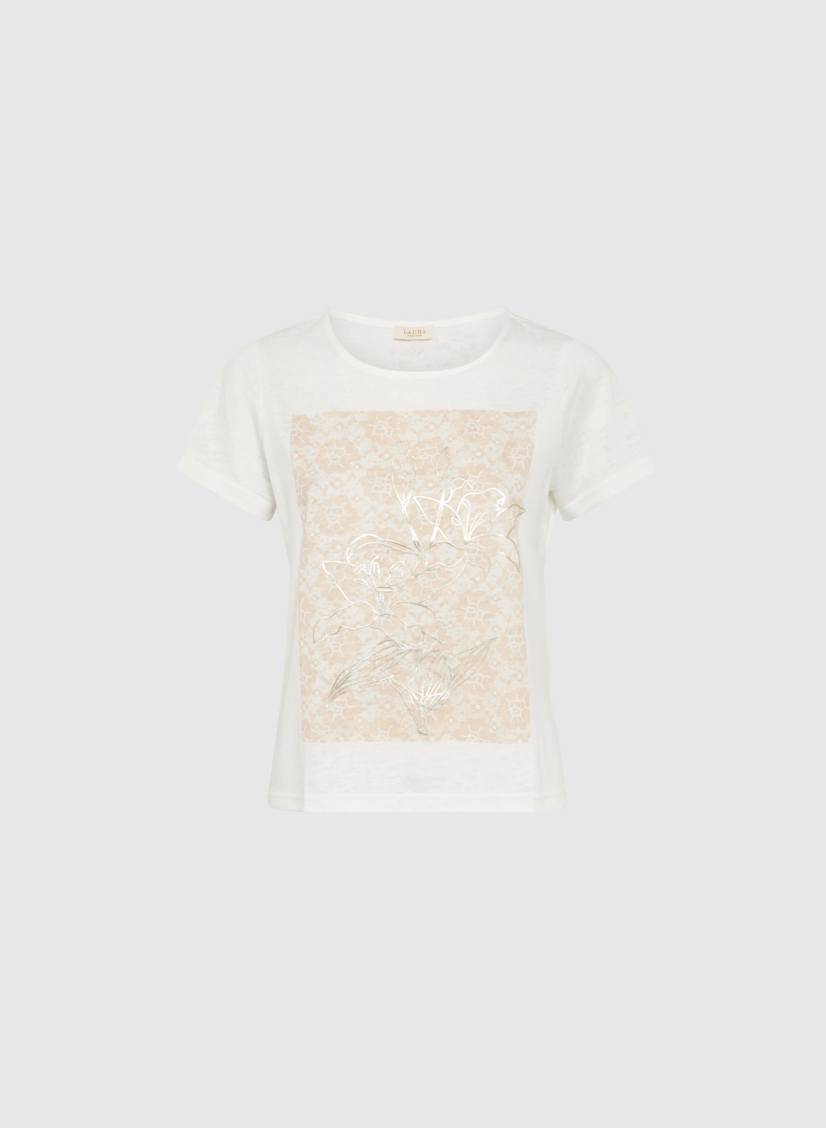 Foiled Floral Print T-Shirt - Image 6