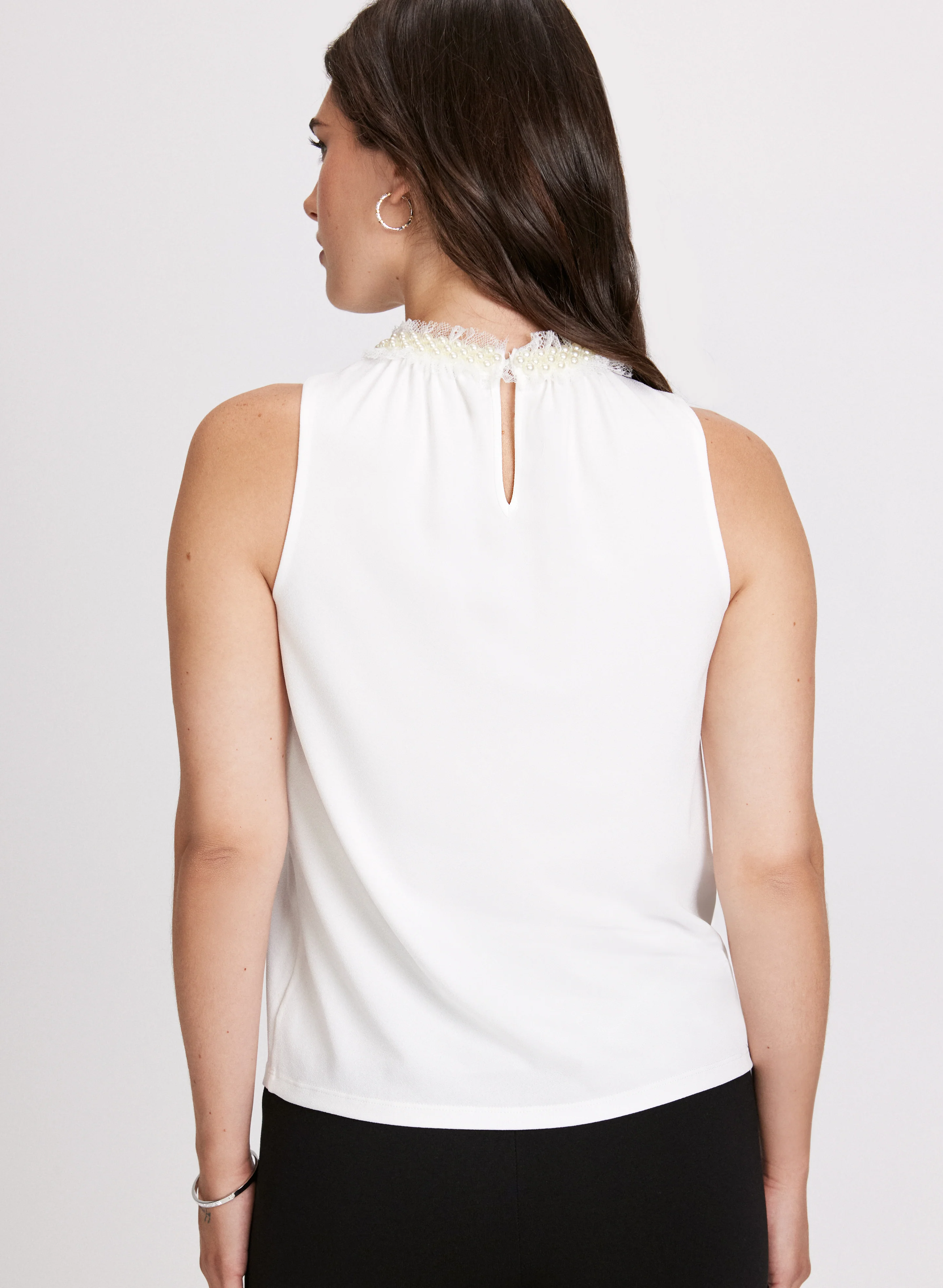 Frilled Crew Neck Top - Image 4