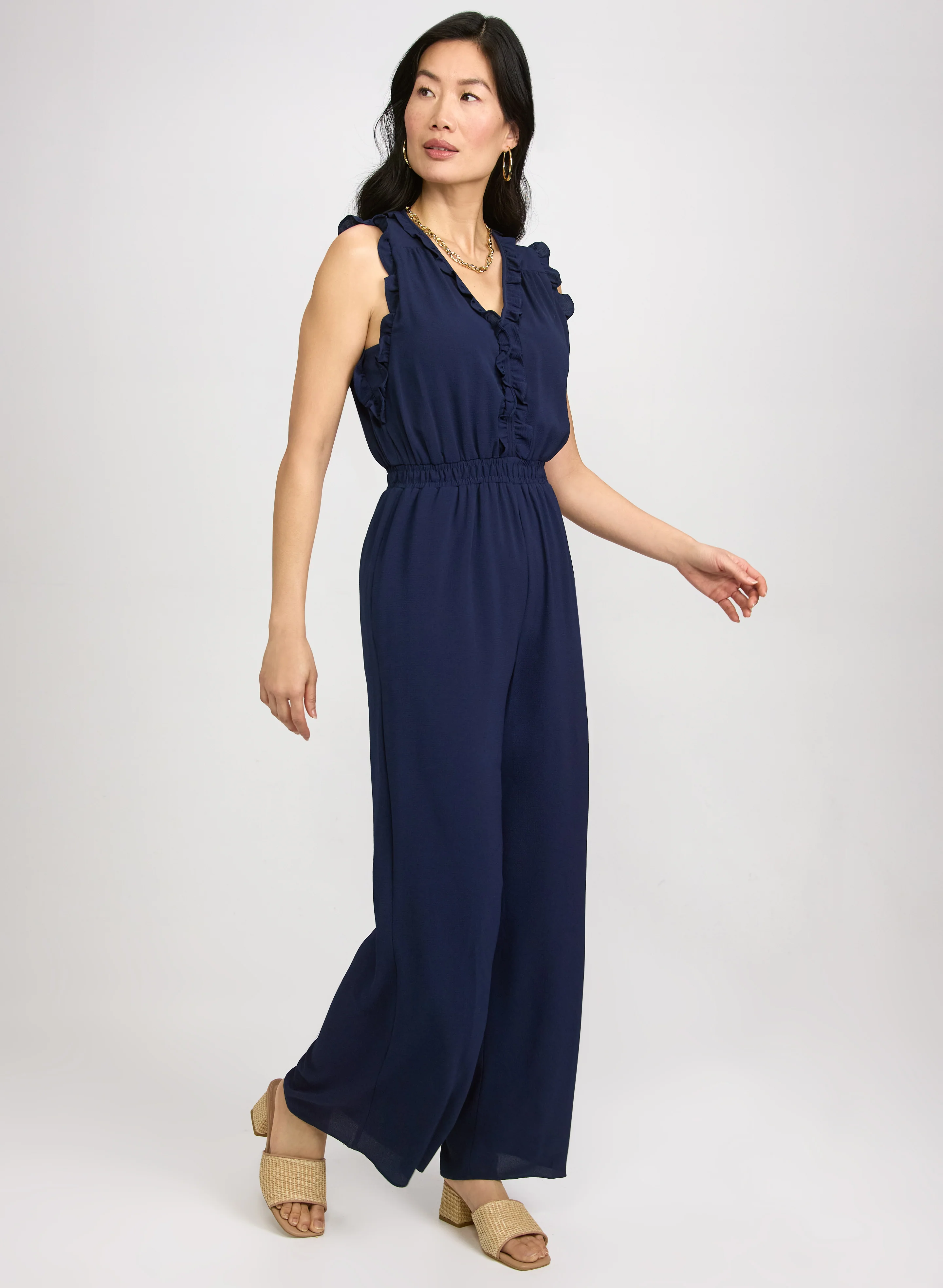 Frilled Trim Jumpsuit - Short - Image 3